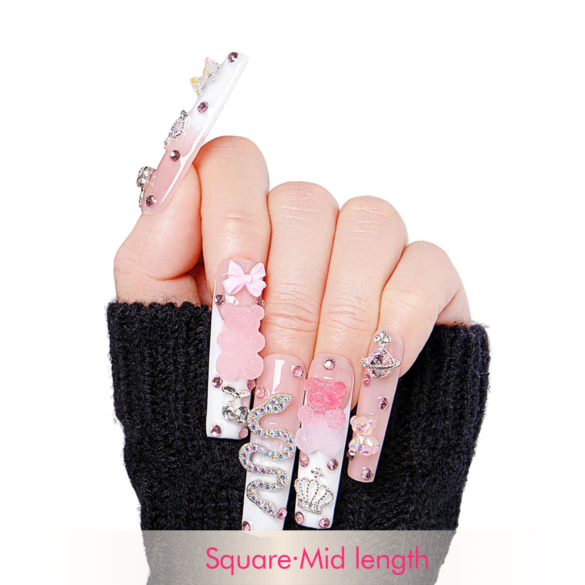 Gummy Bear Glam Handmade Nails H26