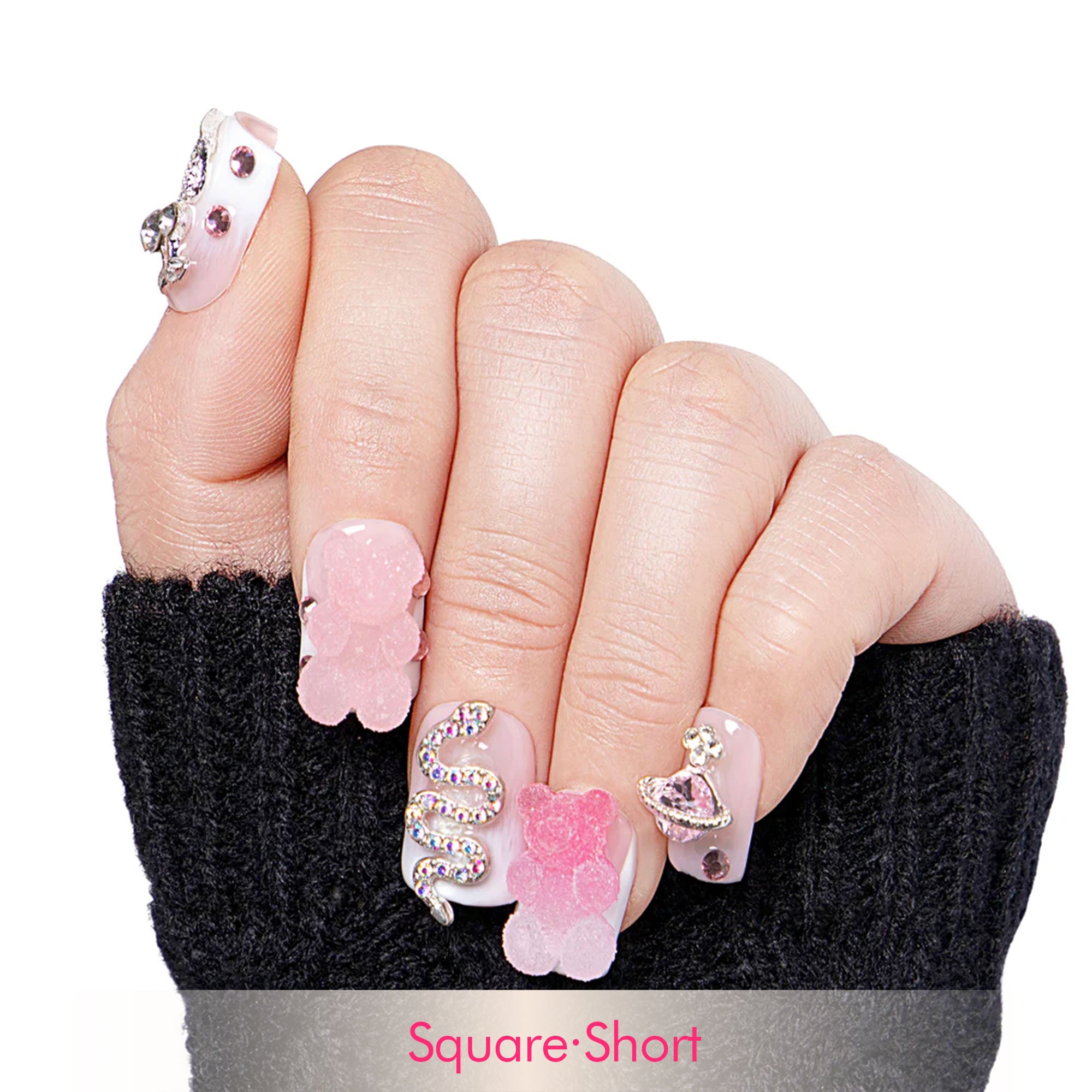 Gummy Bear Glam Handmade Nails H26