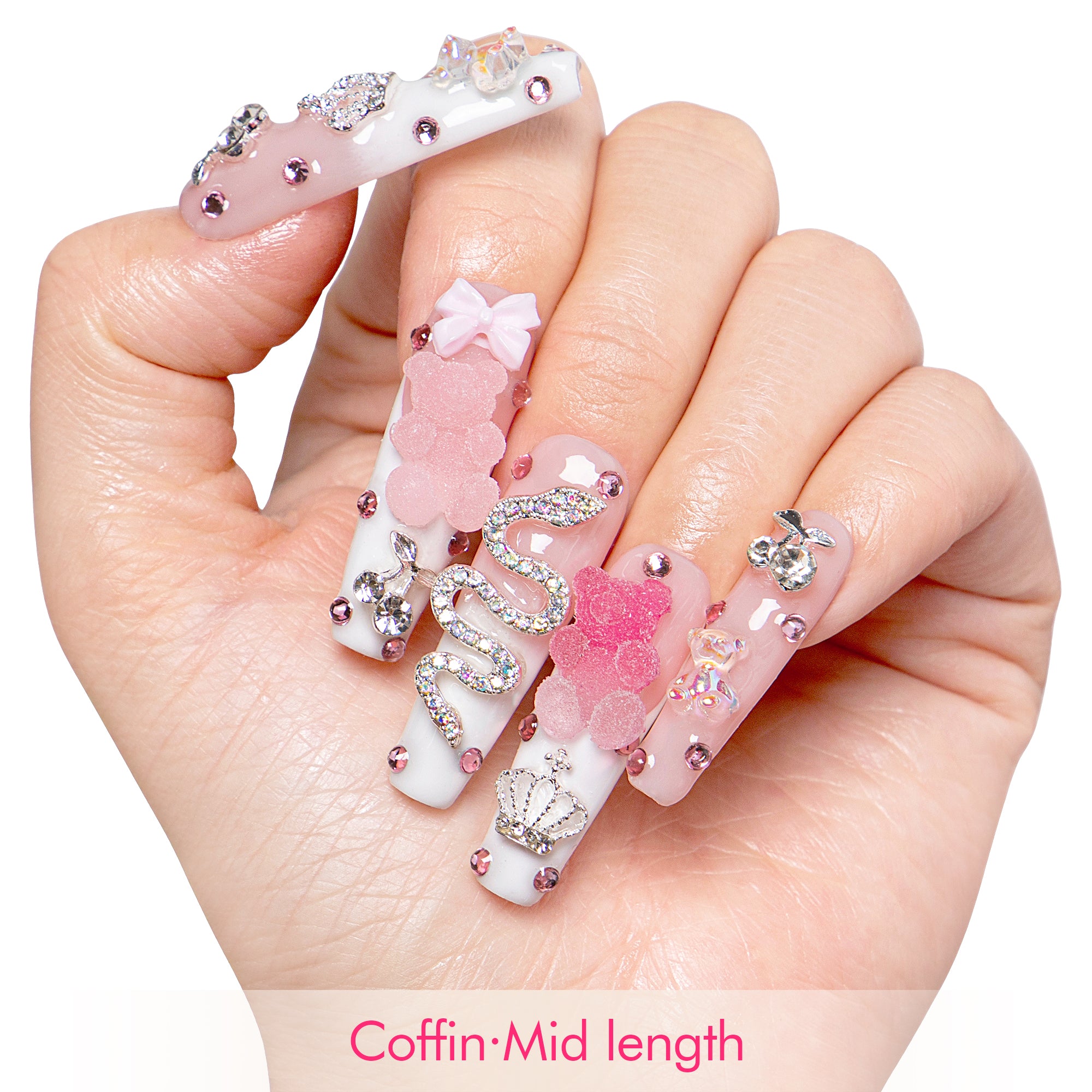 Gummy Bear Glam Handmade Nails H26