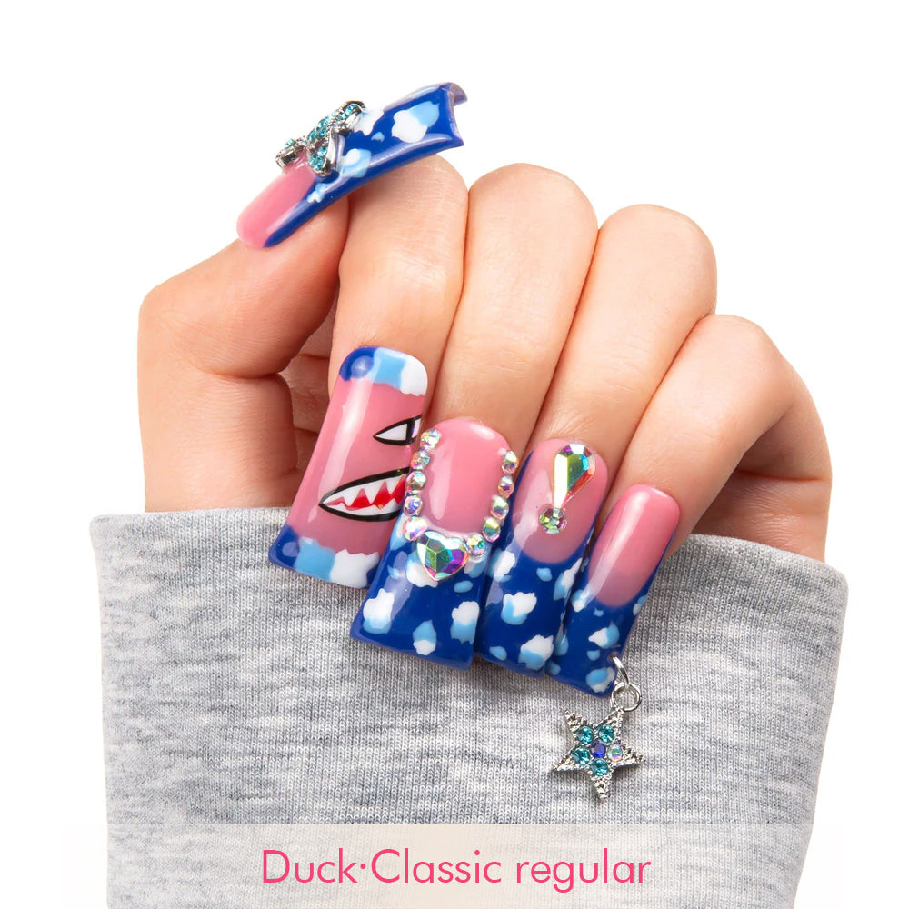 Royal Blue Sky Handmade Nails H262