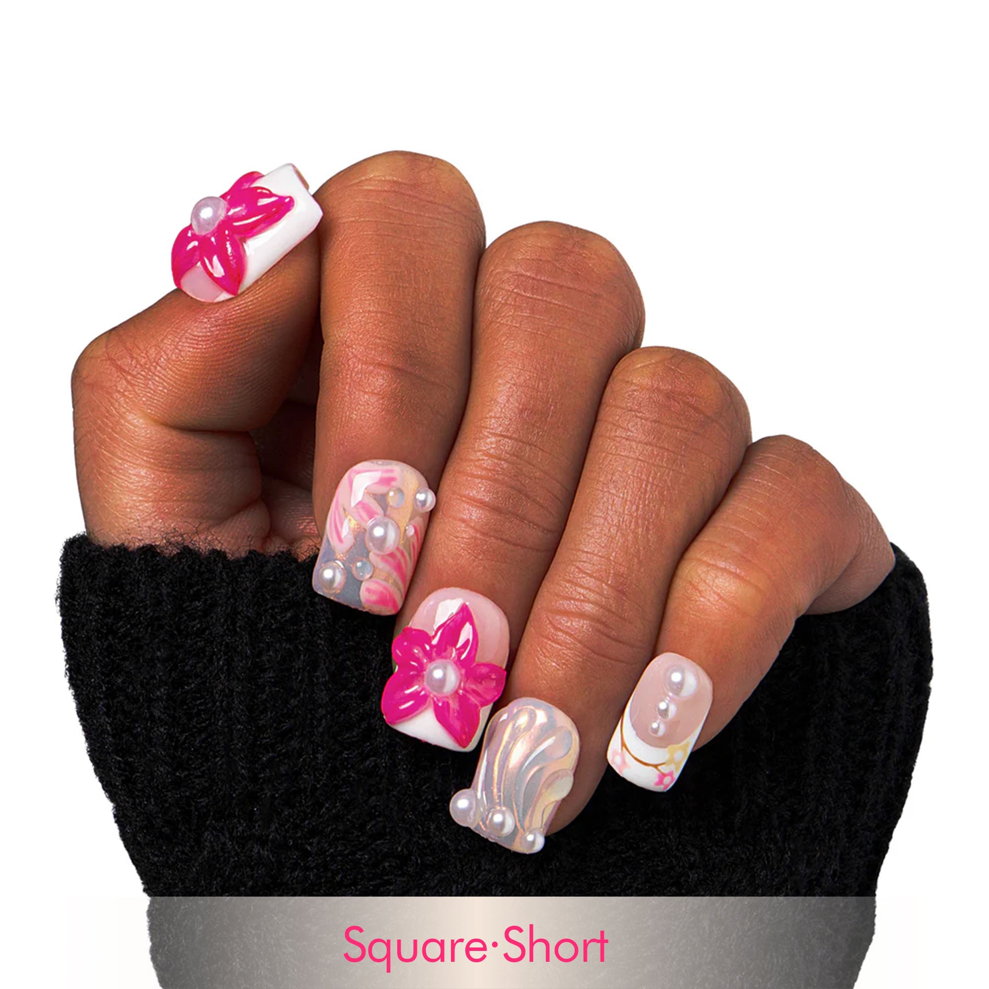 Hawaiian Orchid Handmade Nails H264