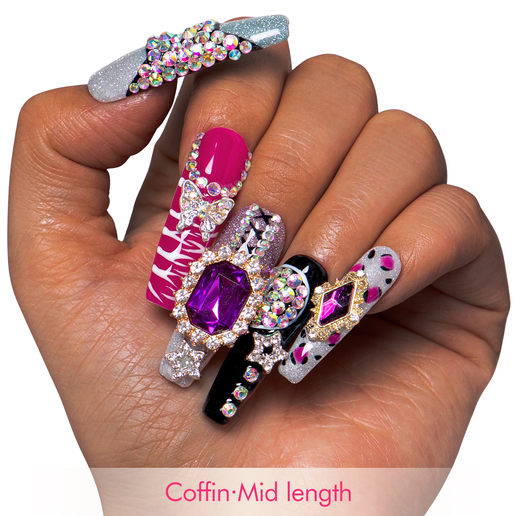 Jungle Gems Handmade Nails H267