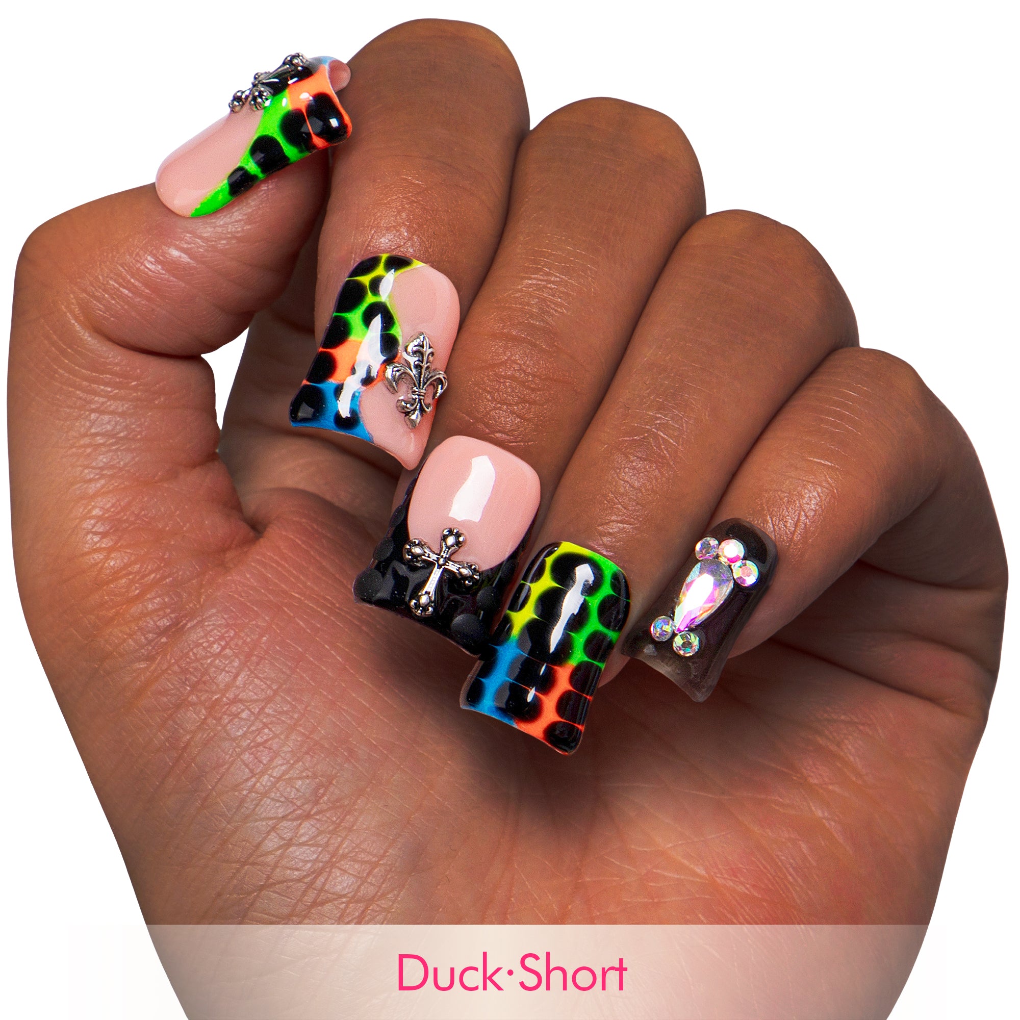 Young Forever Black Handmade Nails H28