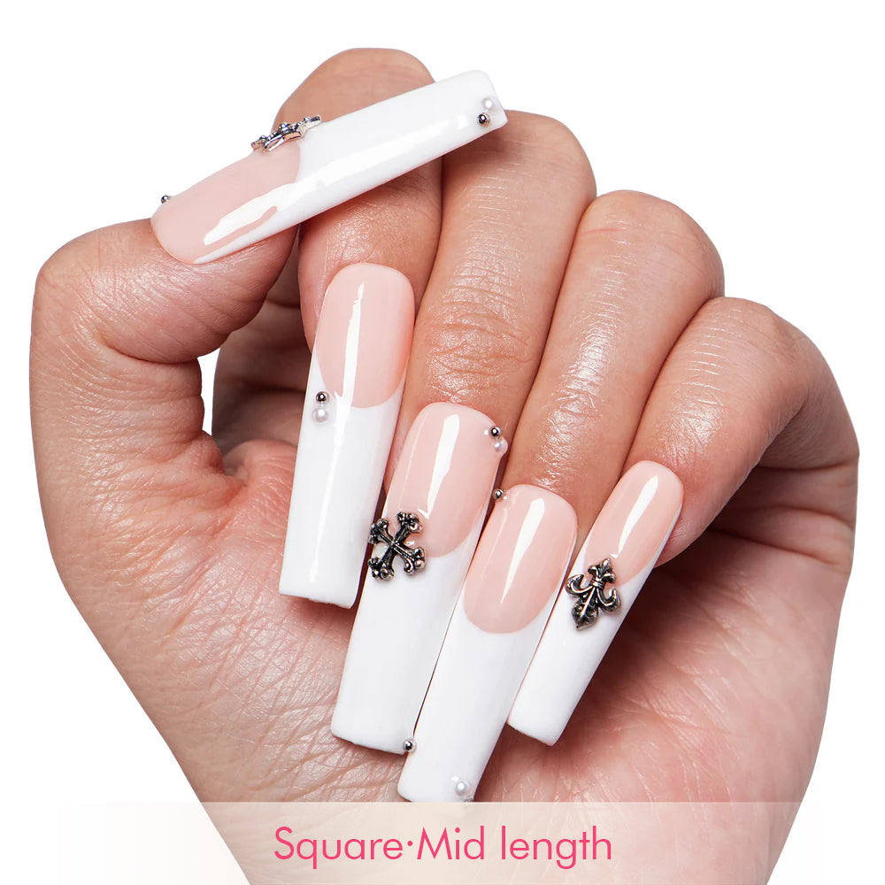 Sunday Morning French Tip Handmade Nails H280