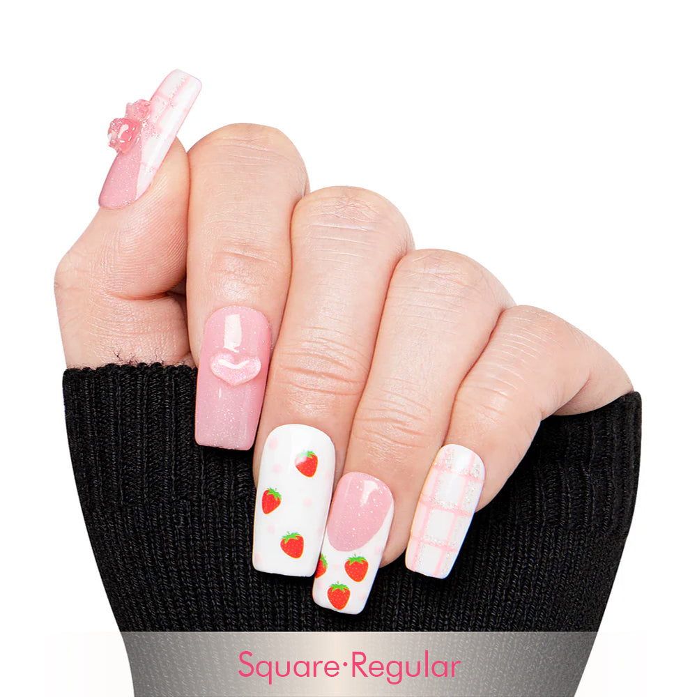 Strawberry Mousse Handmade Nails H286