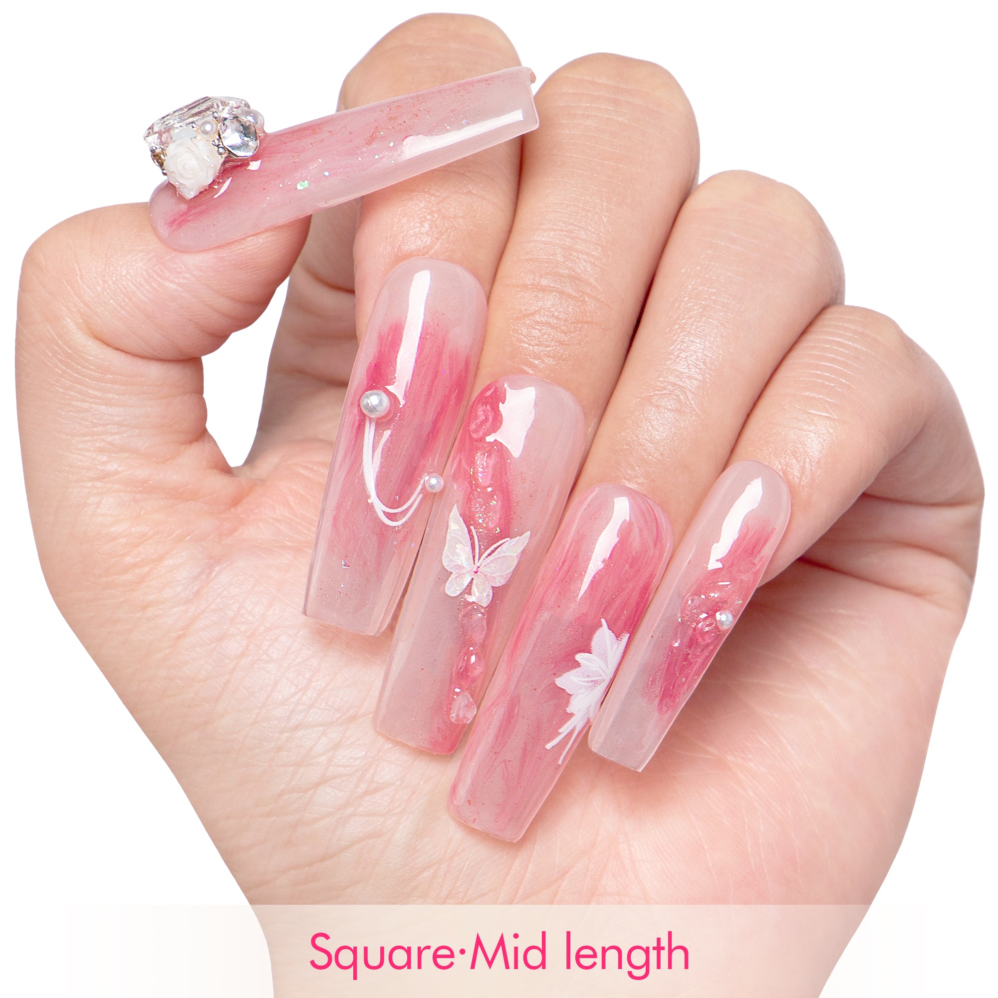 Love is in the Air Handmade Nails H296