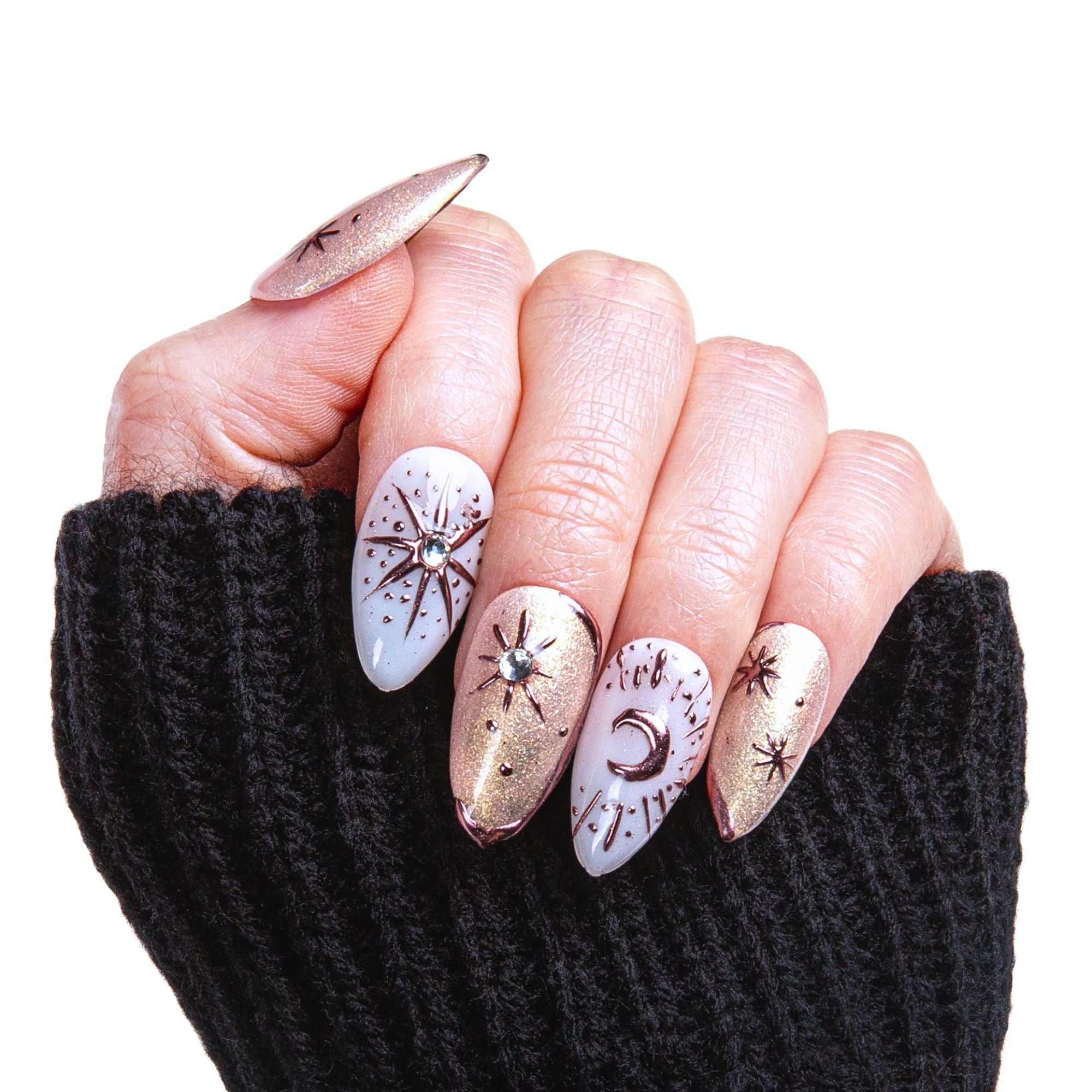 Gilded Sunset Handmade Nails H298