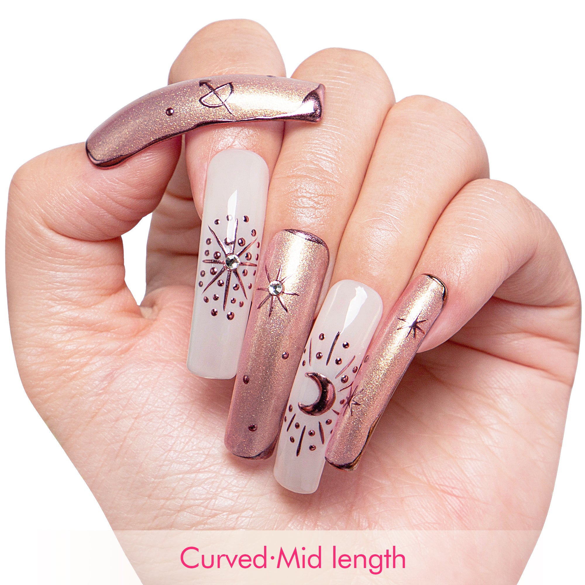 Gilded Sunset Handmade Nails H298