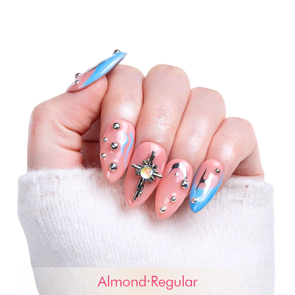 Moonlight Sea Handmade Nails H299