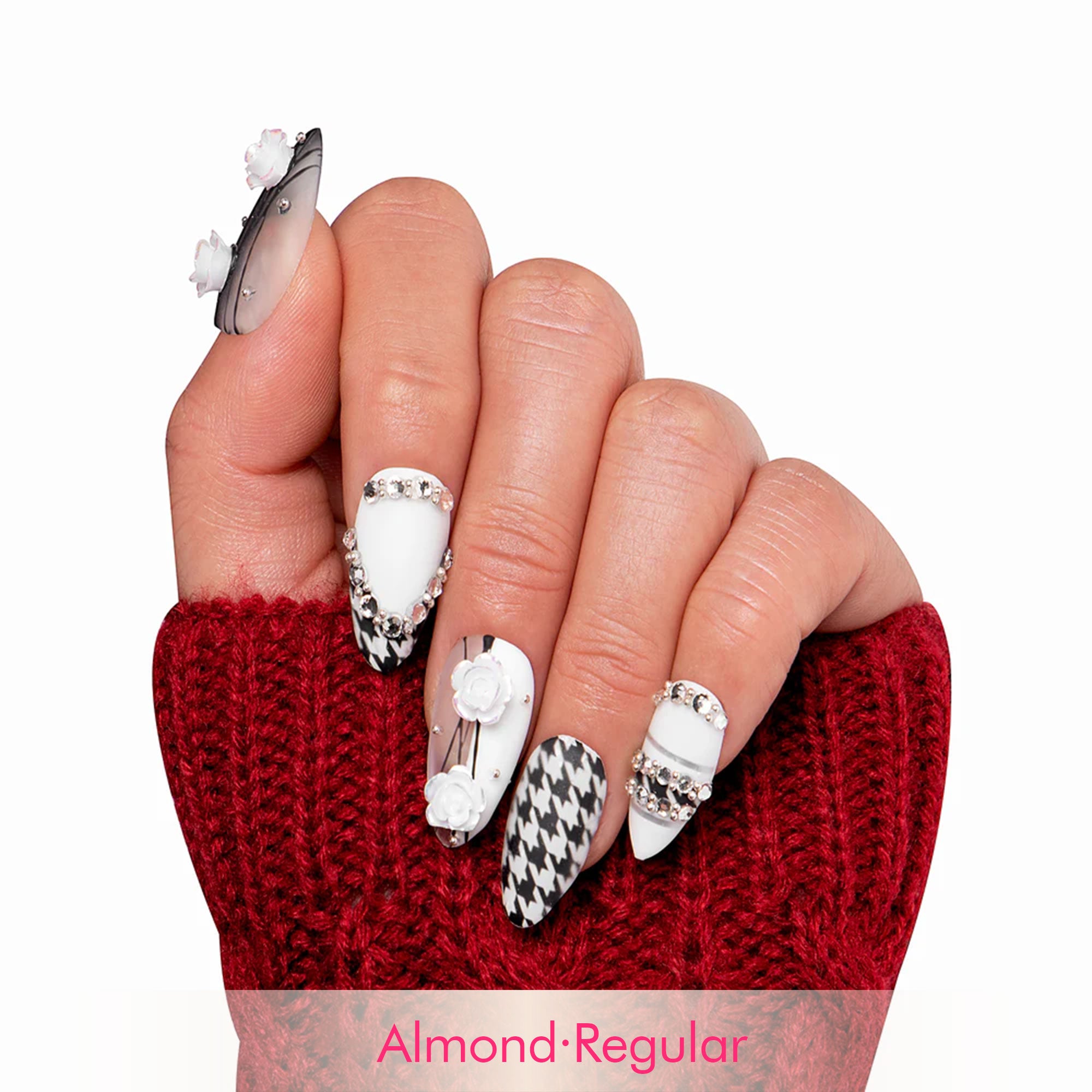 Houndstooth Handmade Nails H30