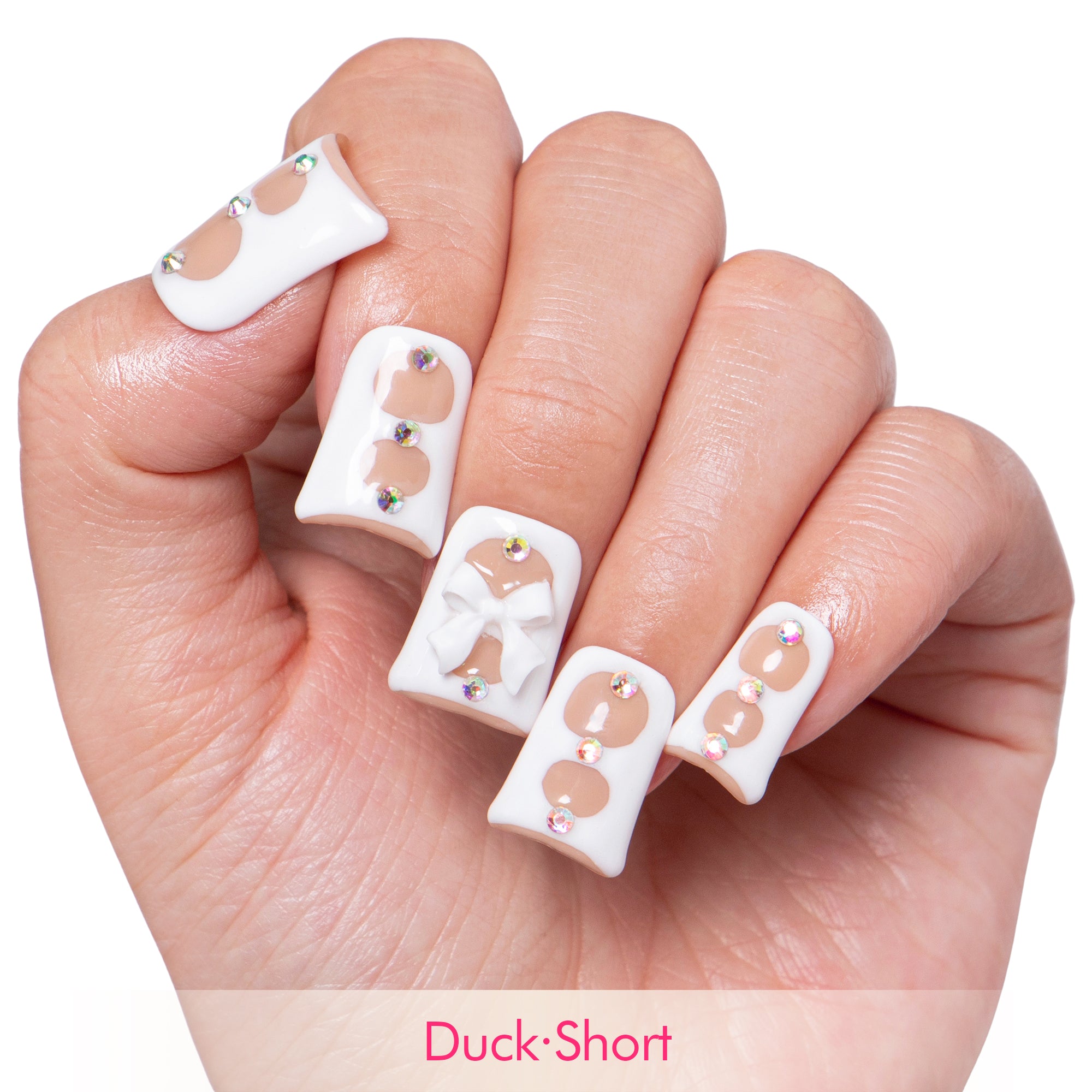 White Gladiator Handmade Nails H301