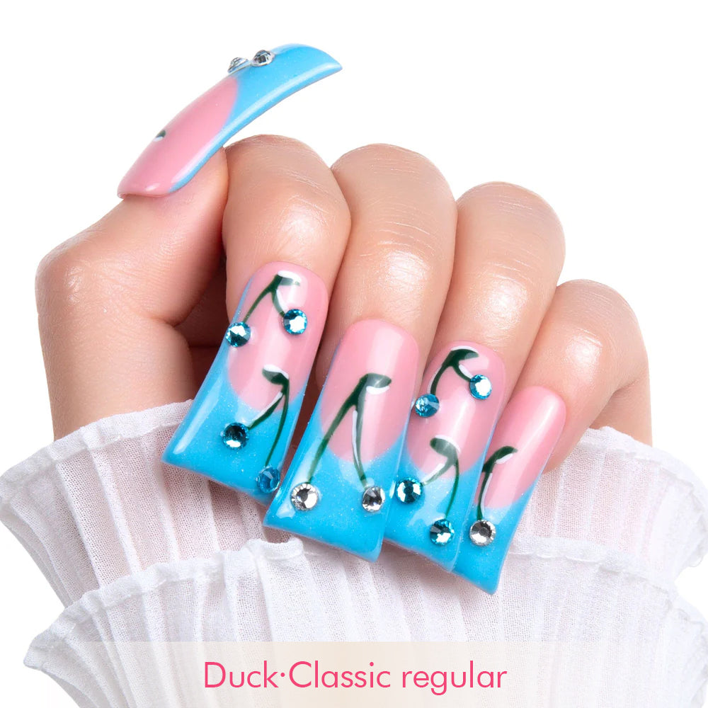 Glimmering Vine Gradient Handmade Nails H303