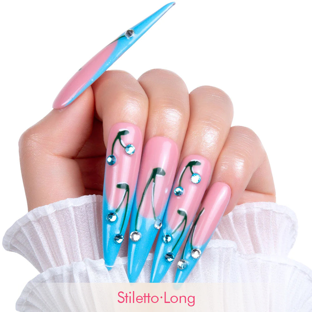 Glimmering Vine Gradient Handmade Nails H303