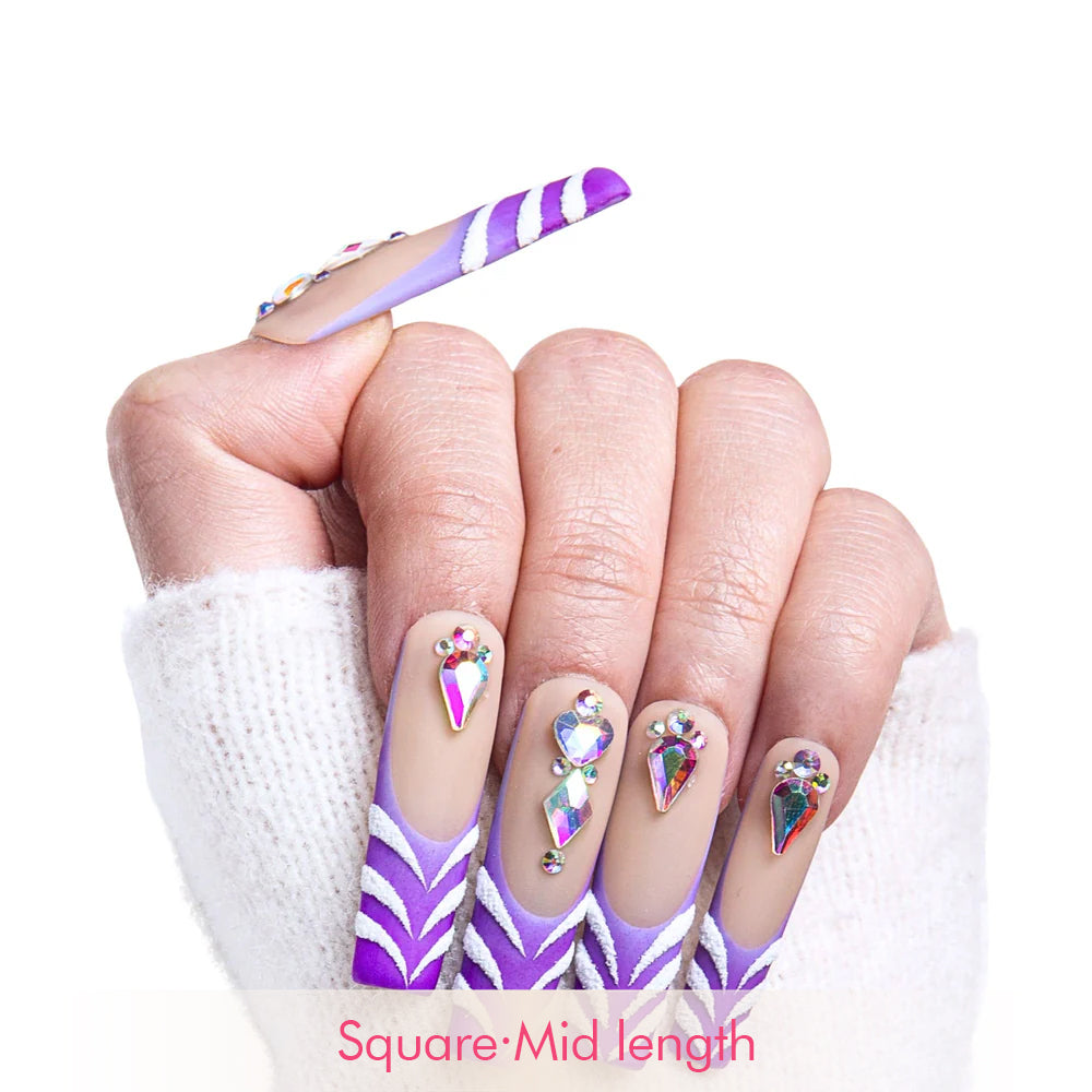 Purple Haze Handmade Nails H304