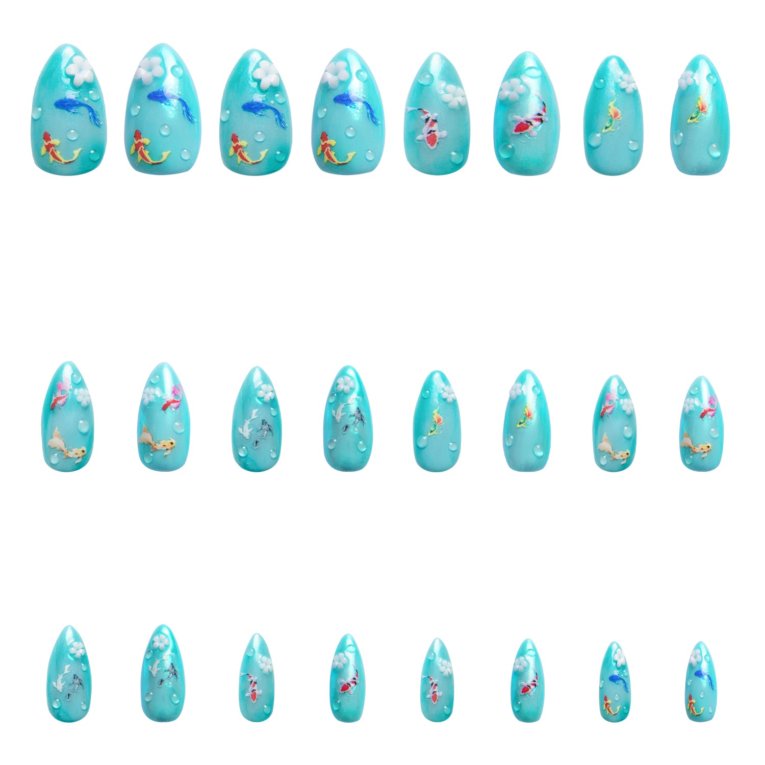 Wishing Fountain Handmade Nails 24pcs H307