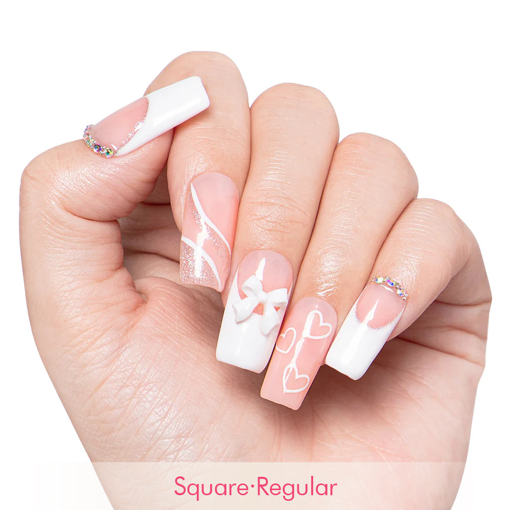 Silver Blanc Handmade Nails H309