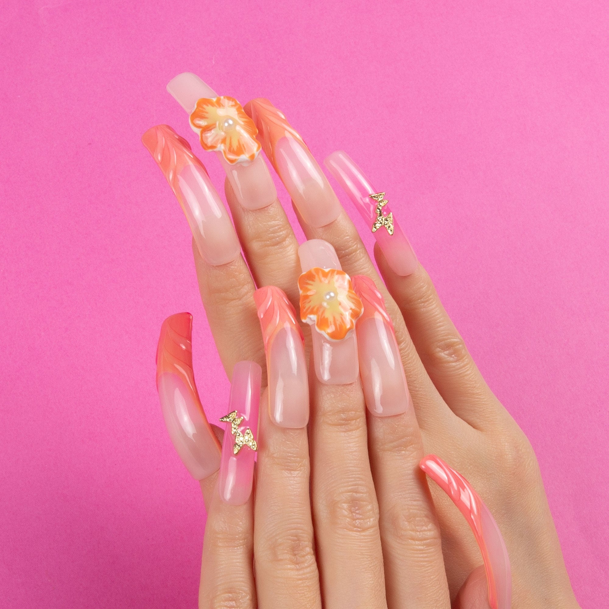 Tropical Fantasy Handmade Curve Nails H310