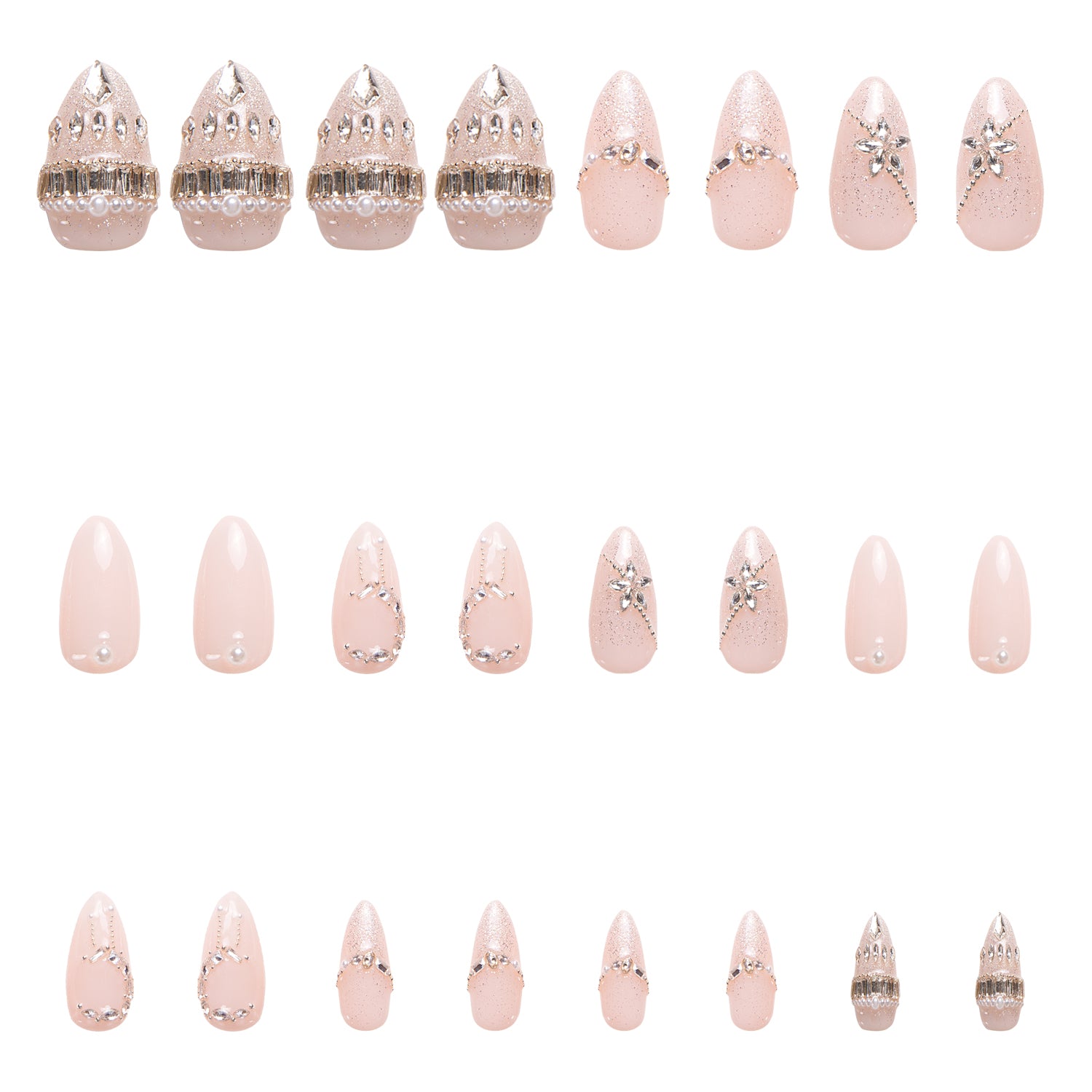 Chandelier Handmade Nails 24pcs H311