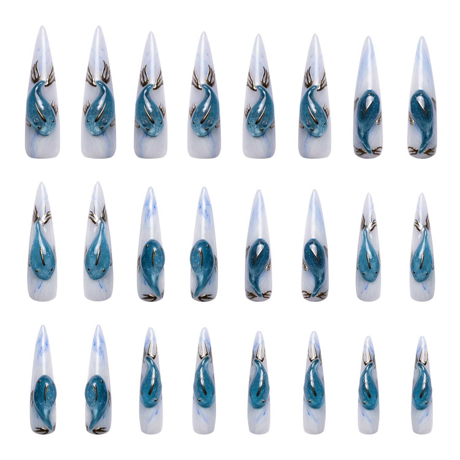 Mystical Dreams Handmade Nails 24pcs H312