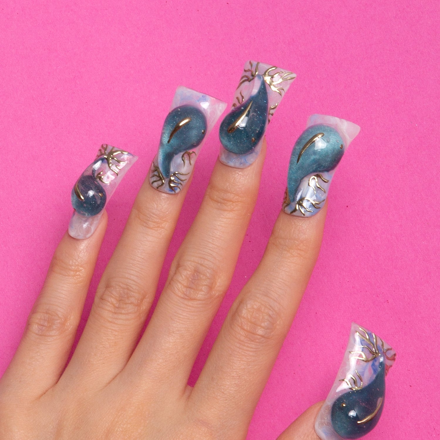 Mystical Dreams Handmade Duck Nails H312