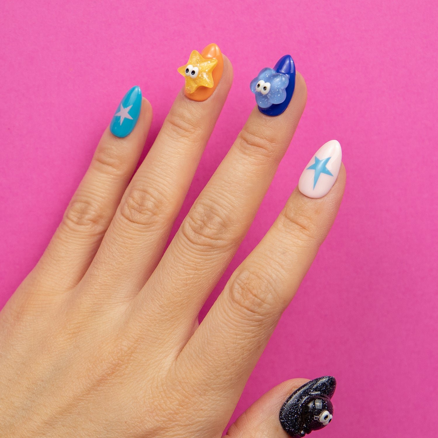 Monster Club Handmade Almond Nails H314