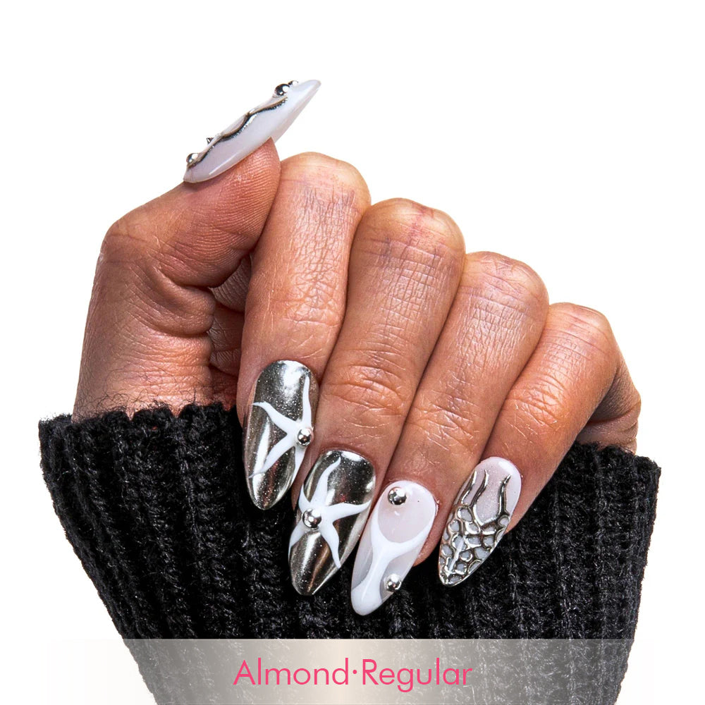 Frozen Star Handmade Nails H318