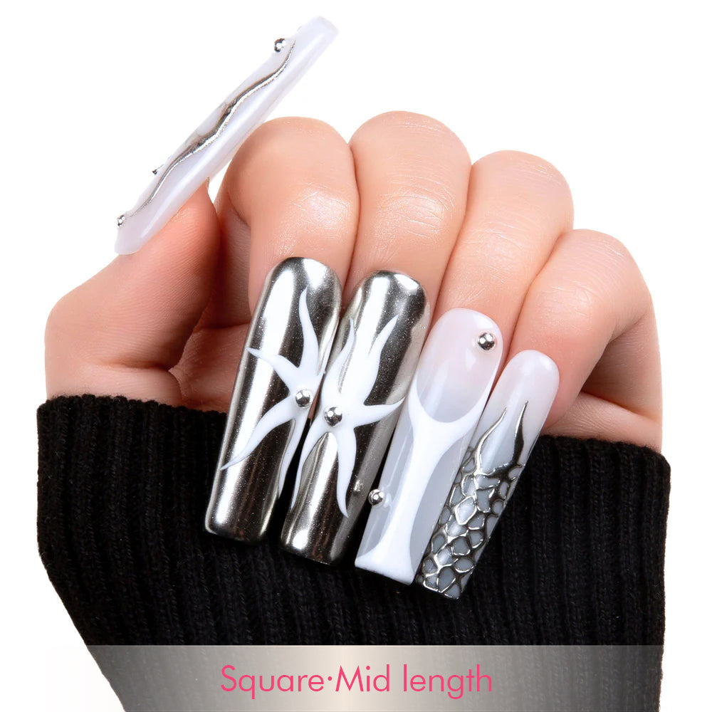 Frozen Star Handmade Nails H318