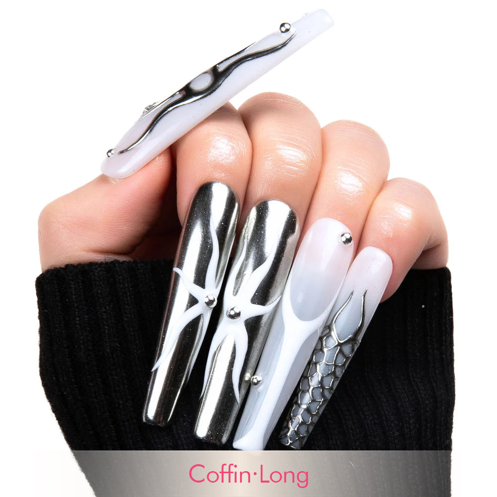 Frozen Star Handmade Nails H318