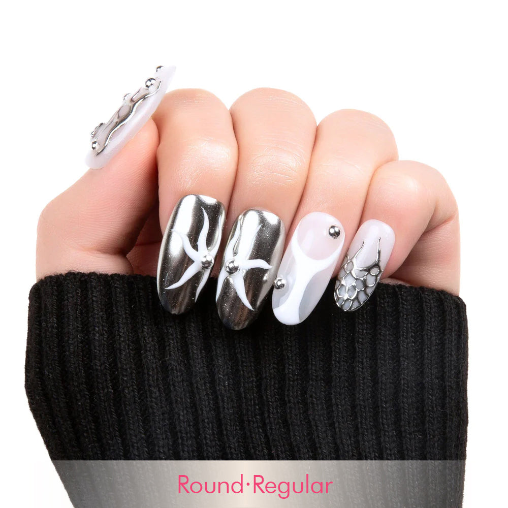 Frozen Star Handmade Nails H318