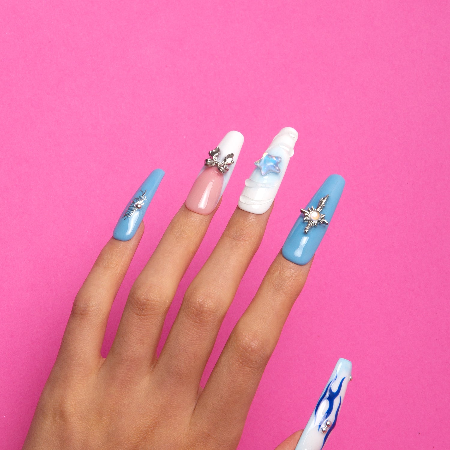 Frozen Handmade Coffin Nails H319