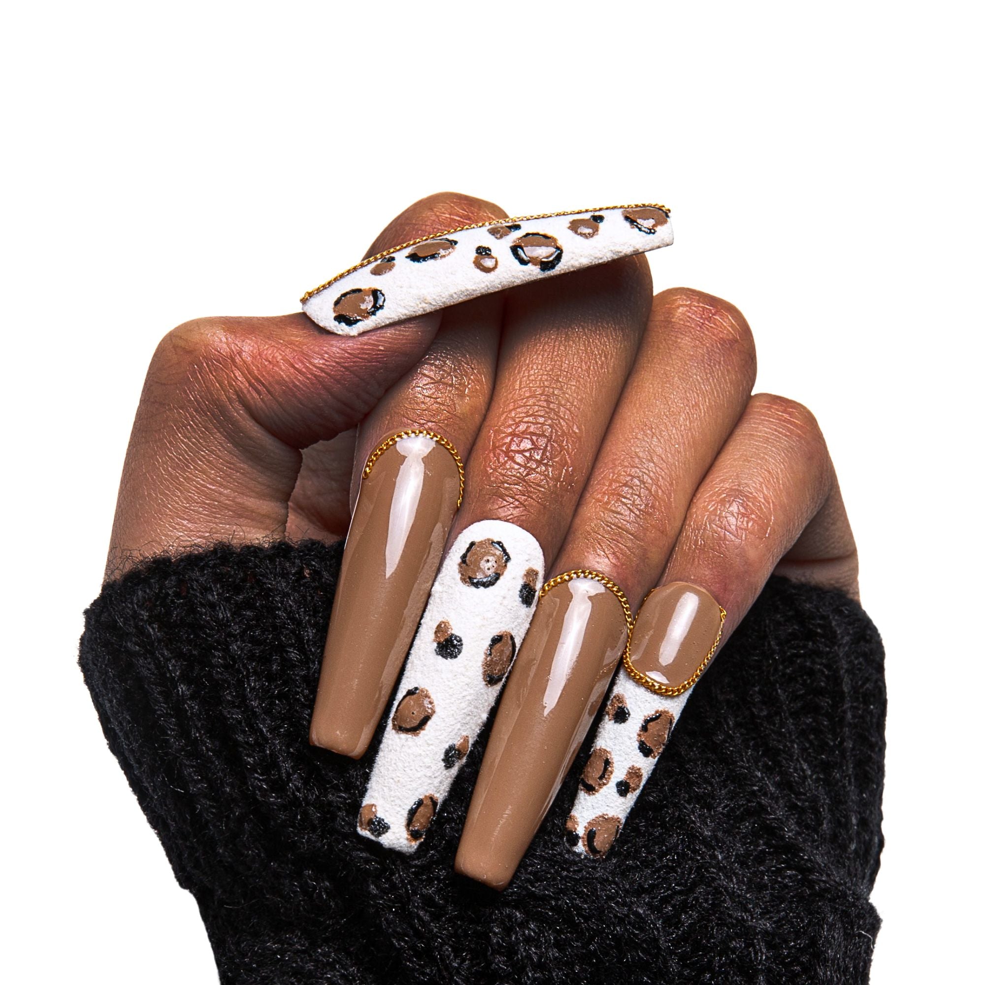 Mellow Mocha Handmade Nails H32