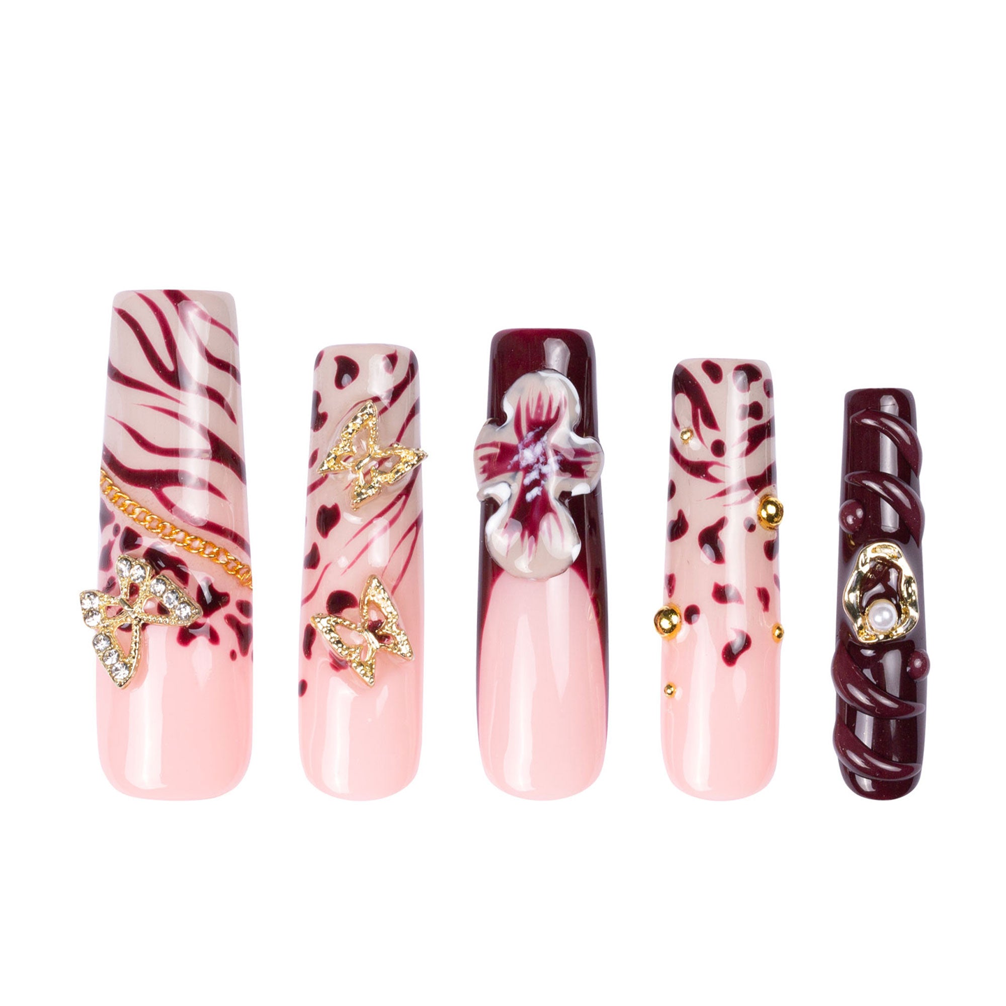 Mystic Garden Handmade Nails H329