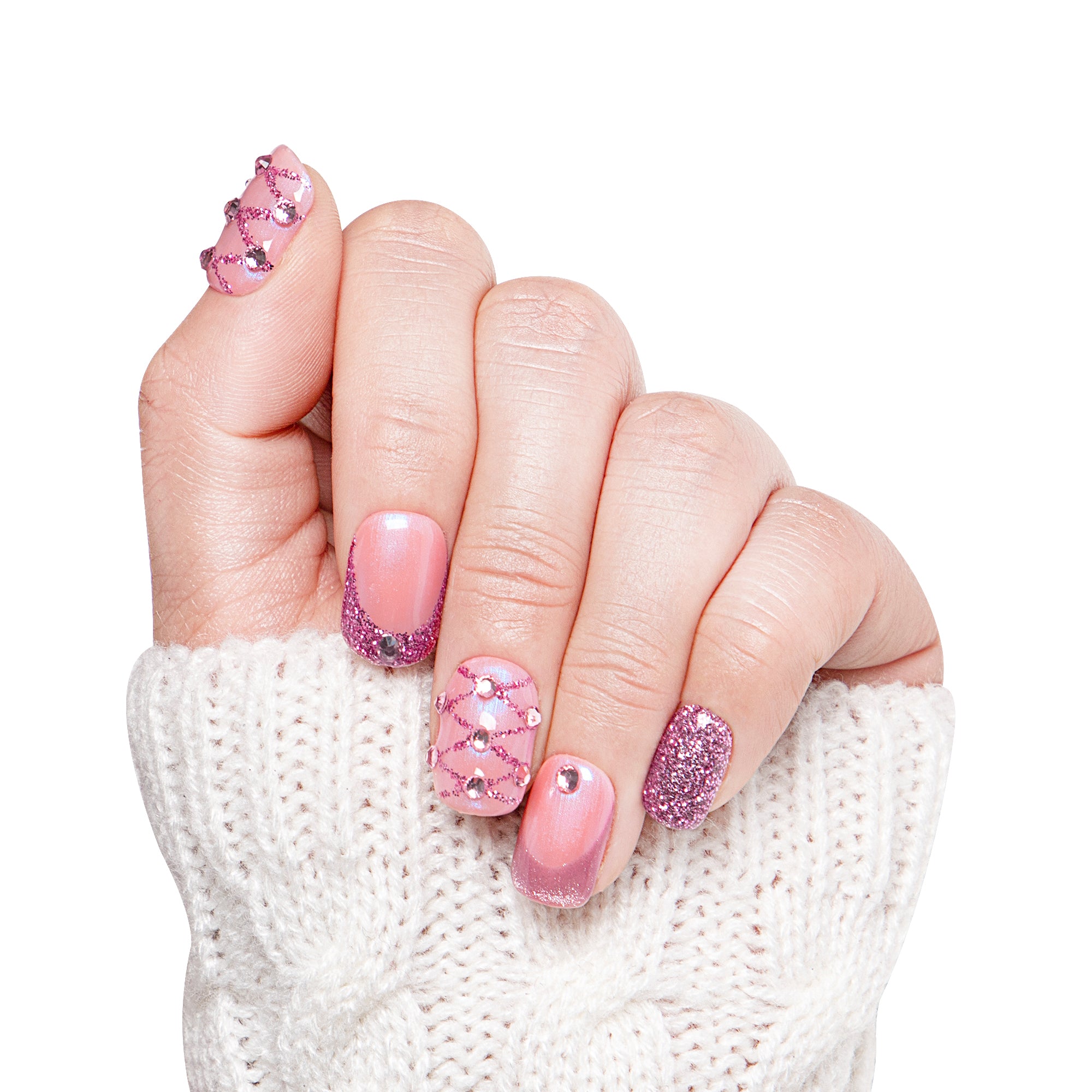 Pink Mermaid Handmade Nails H33