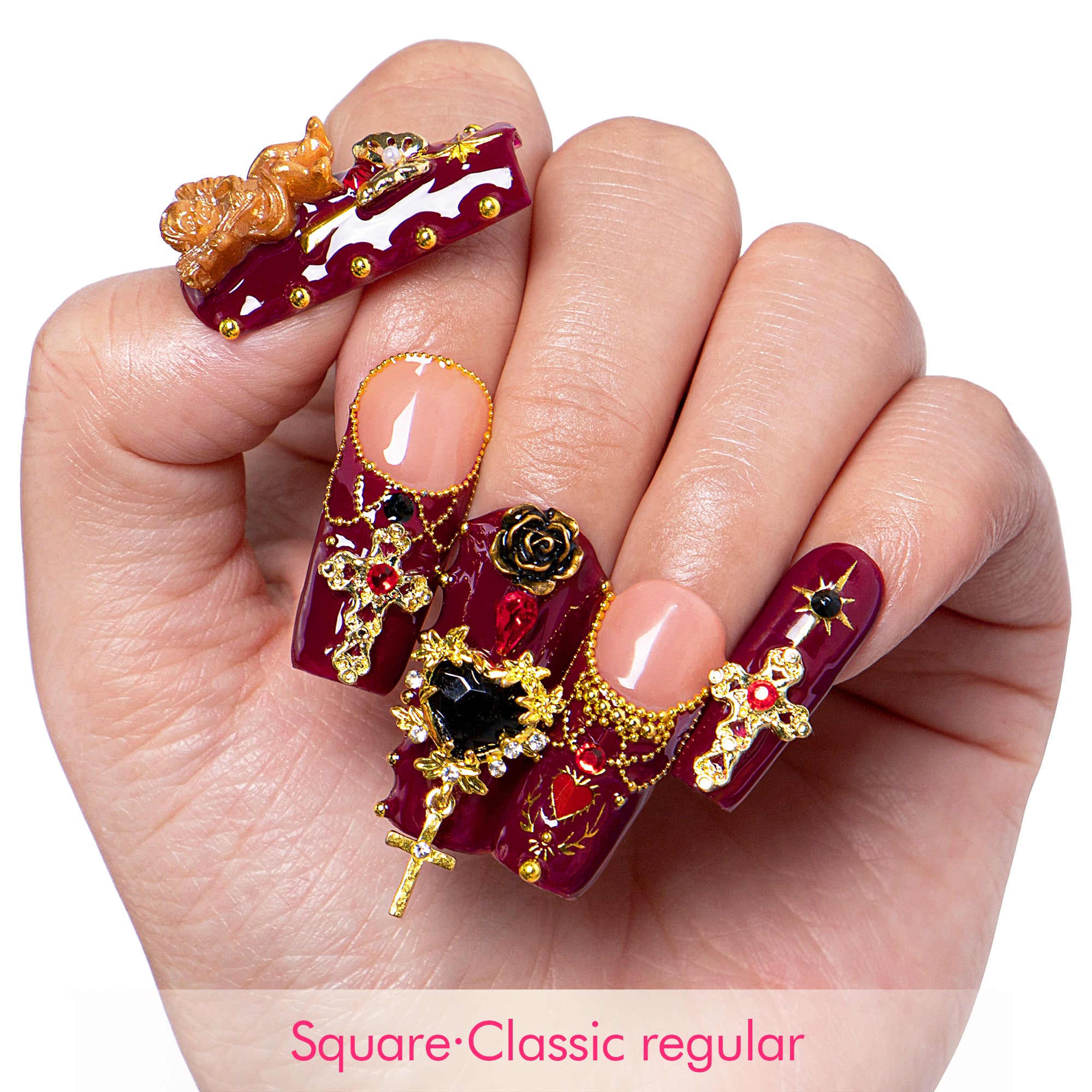 Gothic Romance Handmade Nails H333