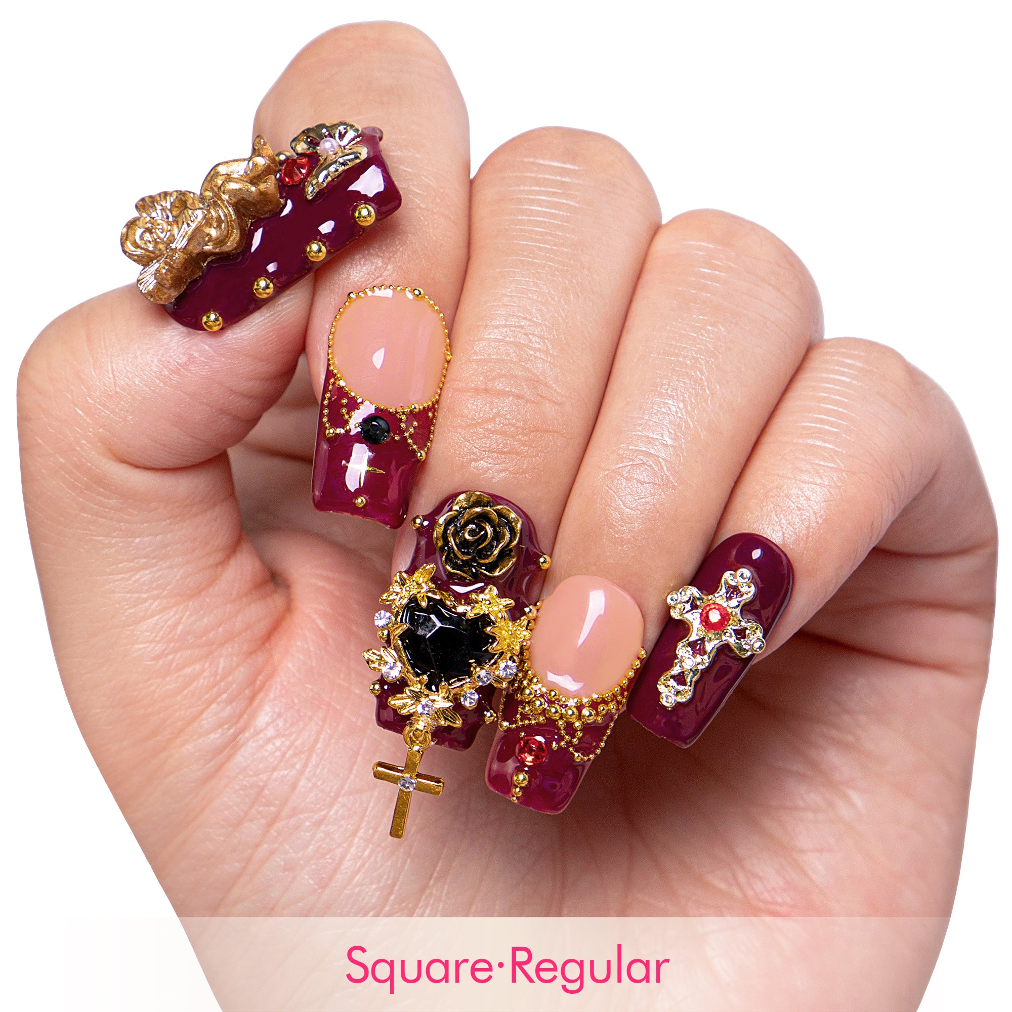 Gothic Romance Handmade Nails H333