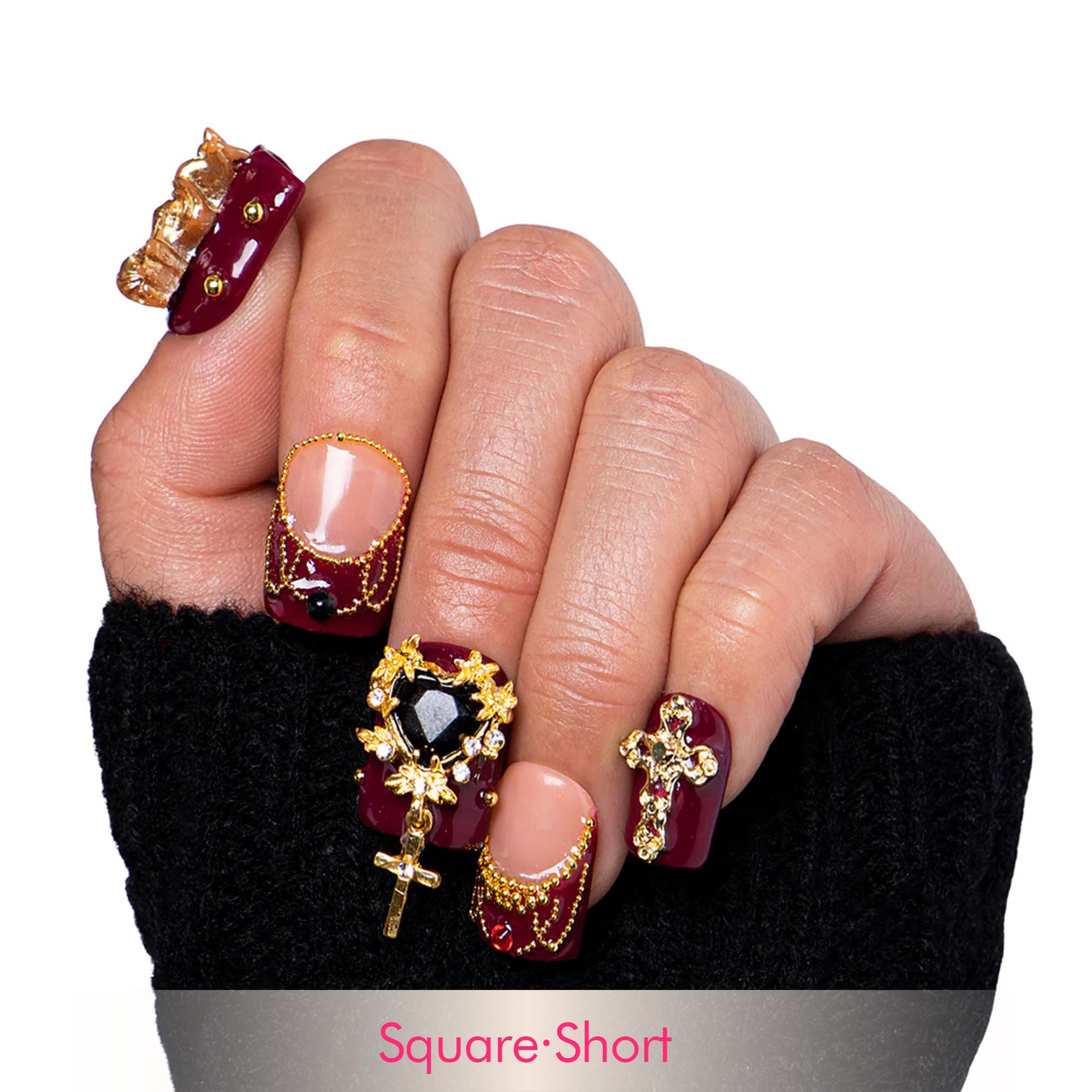 Gothic Romance Handmade Nails H333