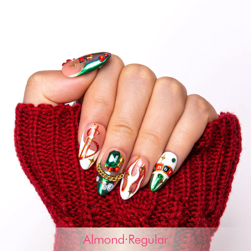 Rolling the Dice Handmade Nails H334