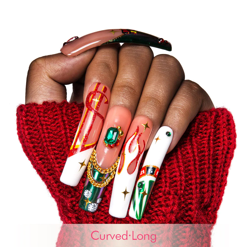Rolling the Dice Handmade Nails H334