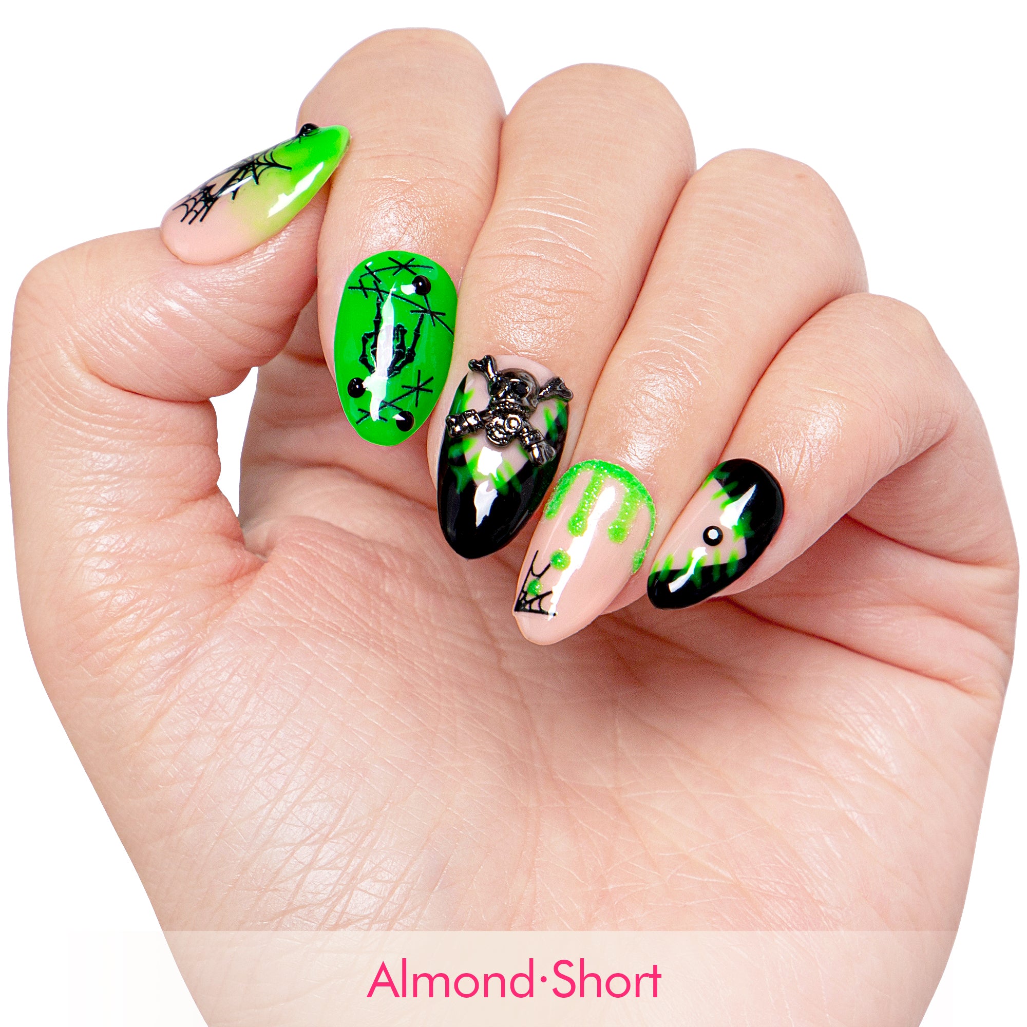 Luminous Lurker Handmade Nails GLOW IN THE DARK H339