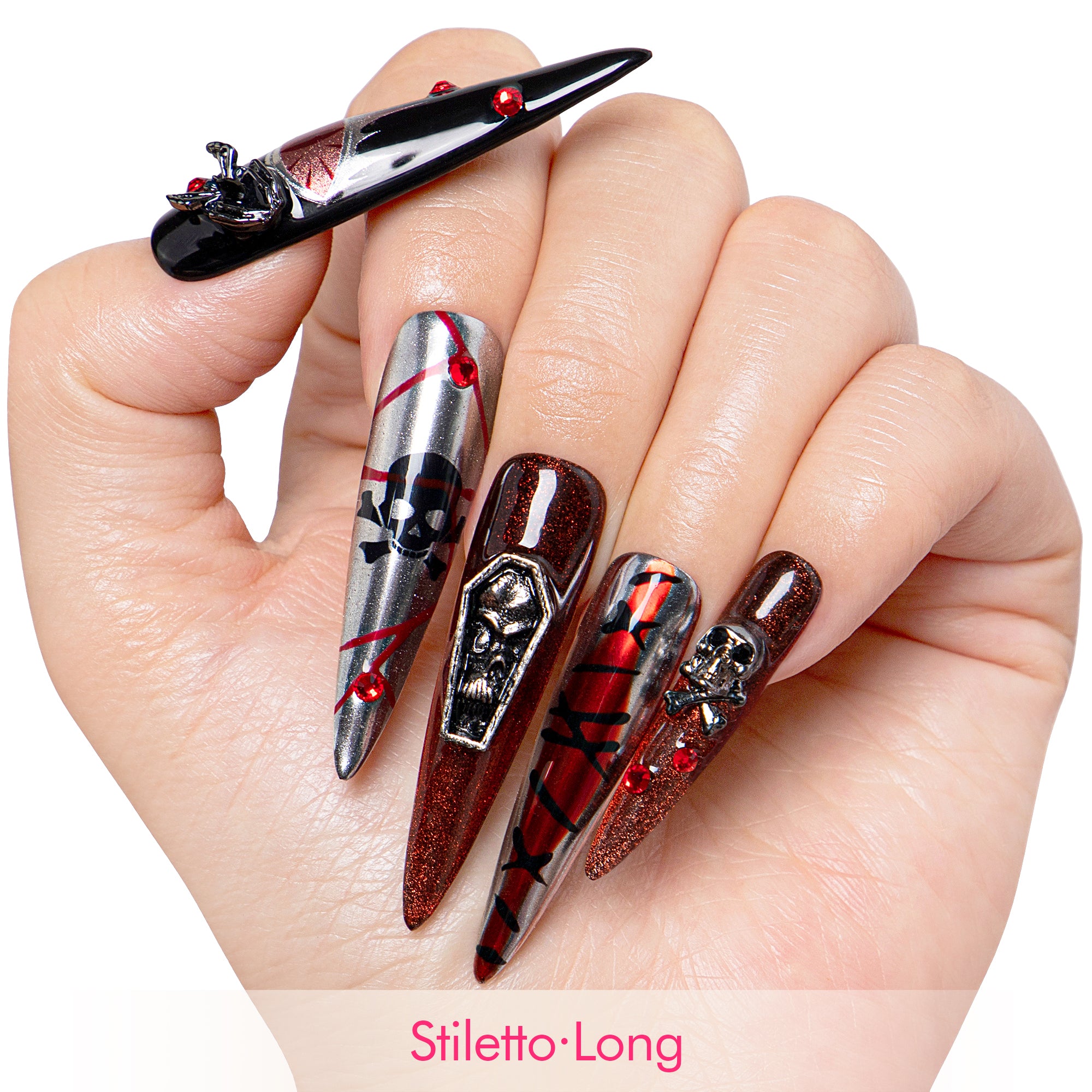 Bloody Scary Farm Handmade Nails H340