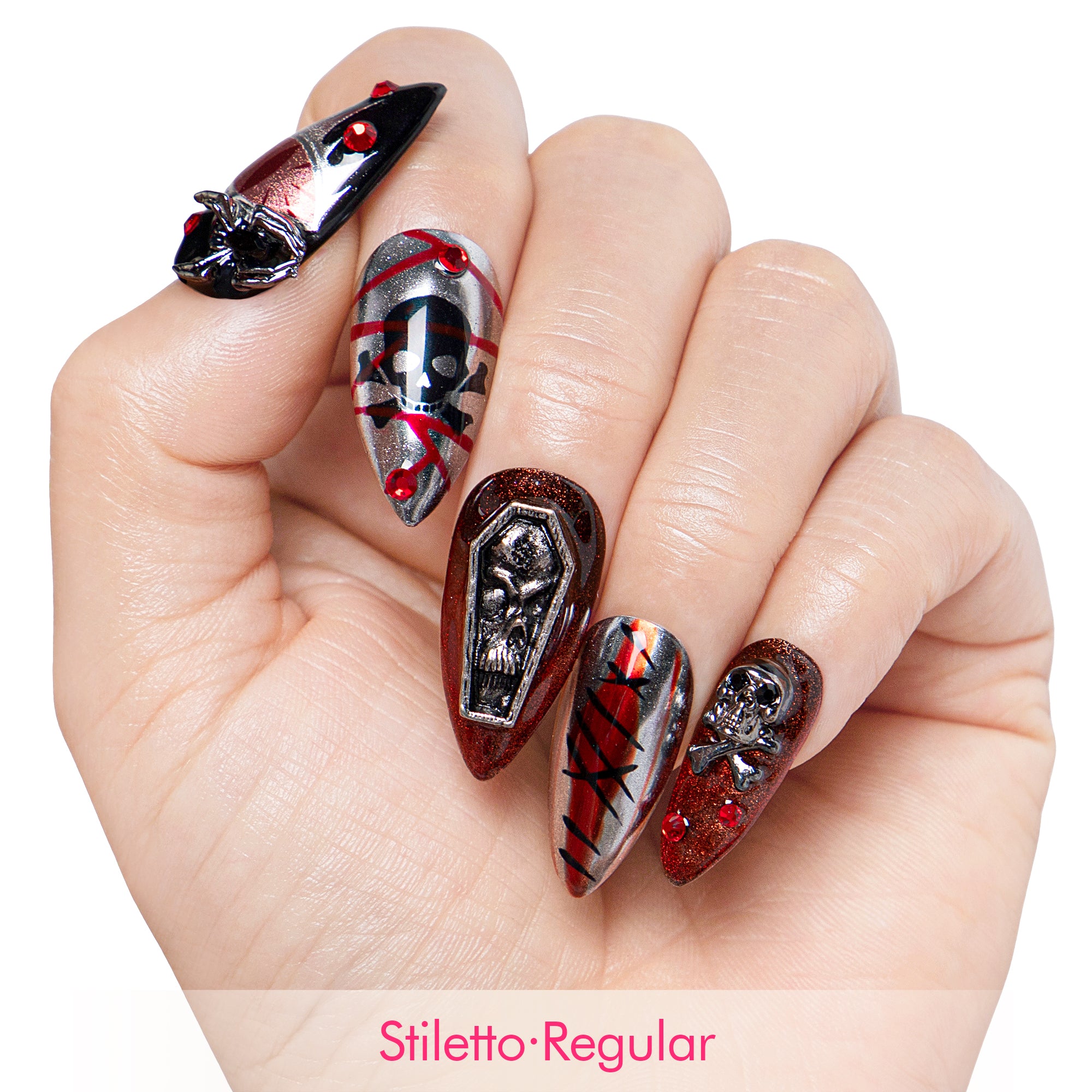 Bloody Scary Farm Handmade Nails H340