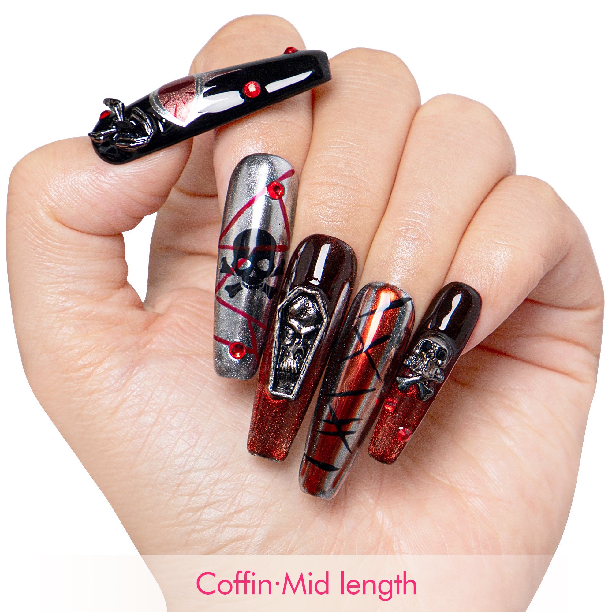 Bloody Scary Farm Handmade Nails H340