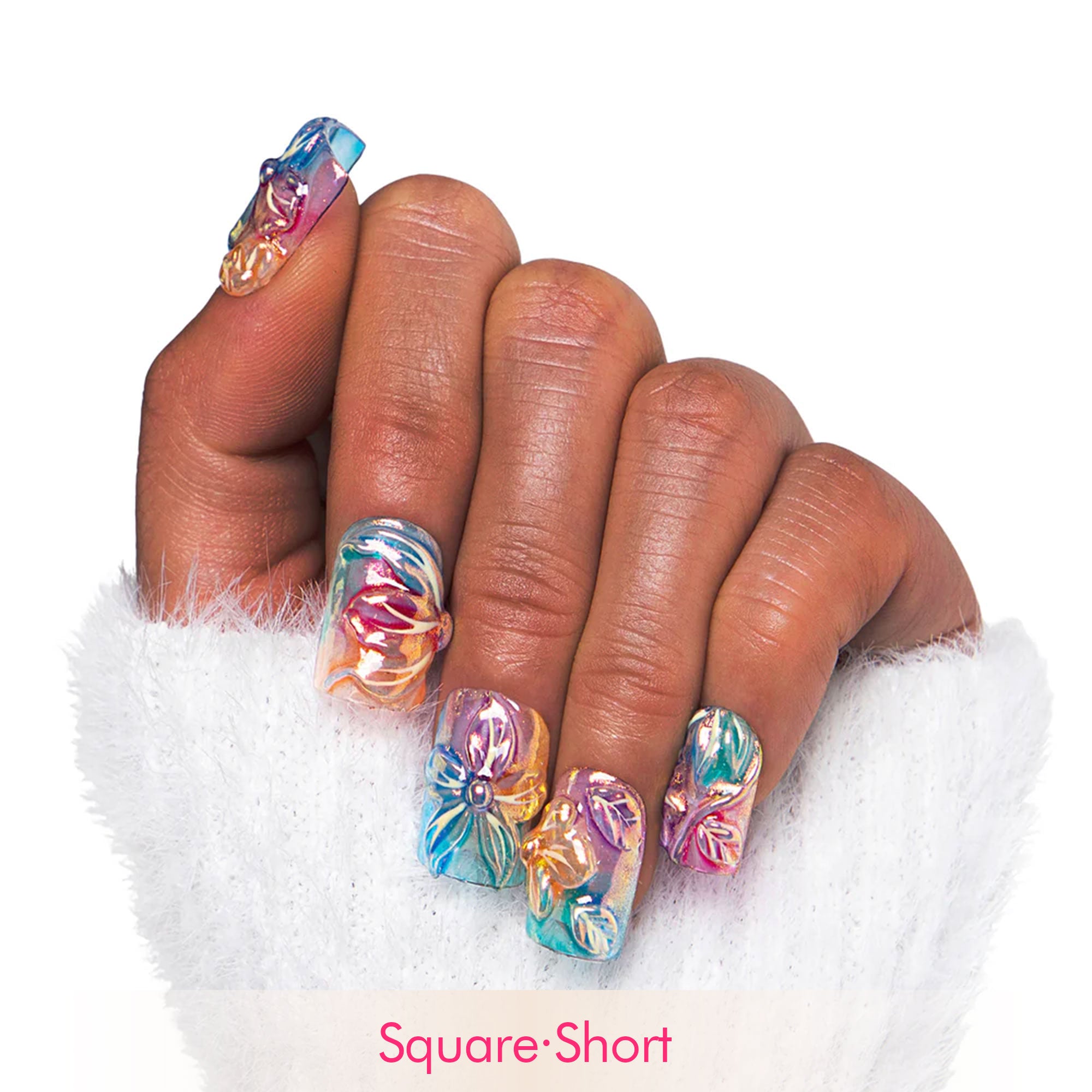 Charming Rainbow Handmade Nails H341