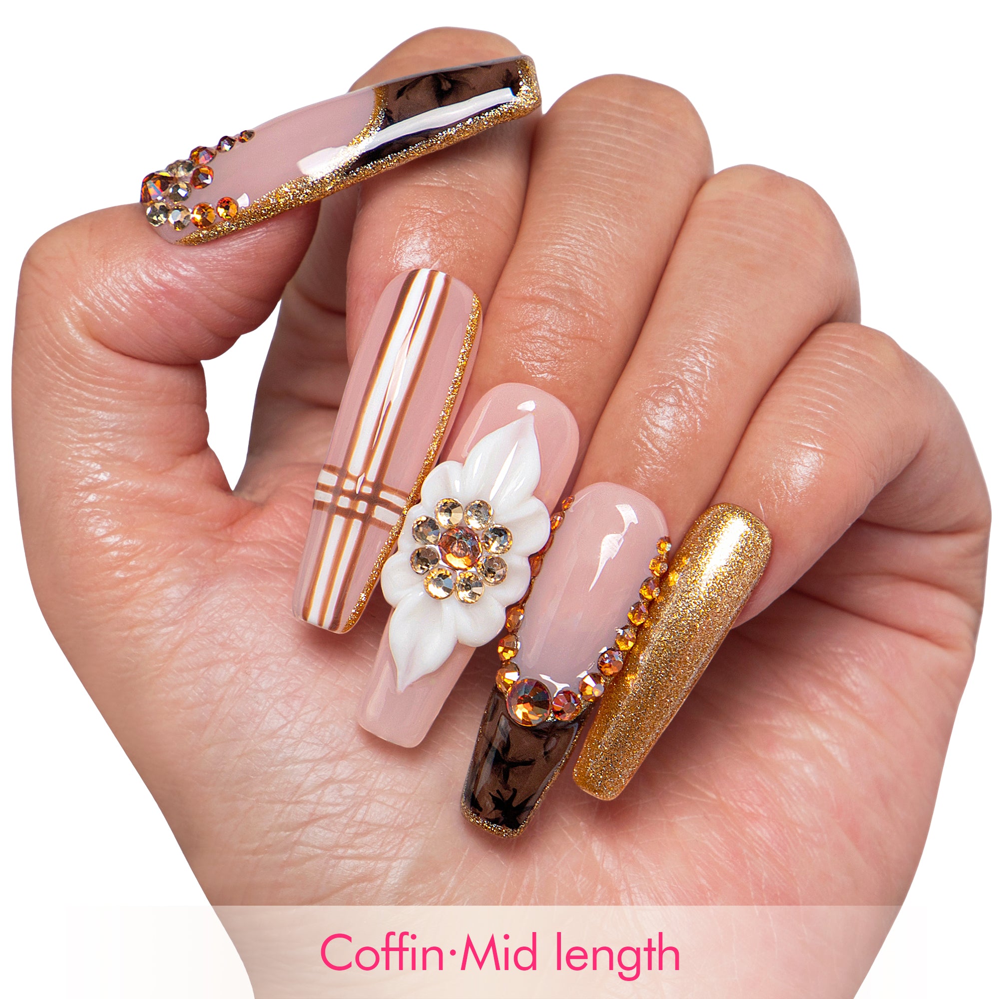 @Thatasiangirl2000 (Mulan) x Lovful Creator Collab Luxurious Autumn Harvest Nails H344