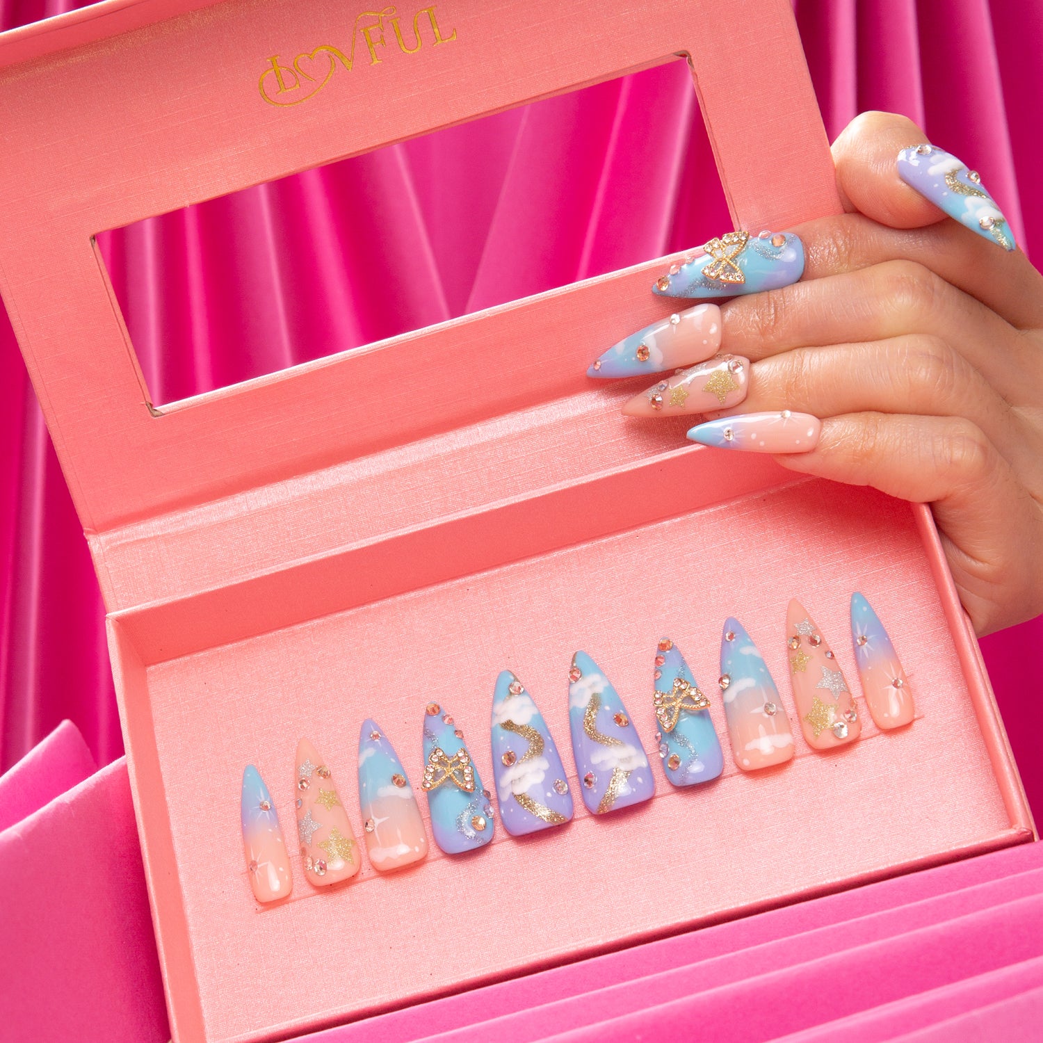 @kymieann x Lovful Creator Collab Series Dreamland Handmade Stiletto Nails H350