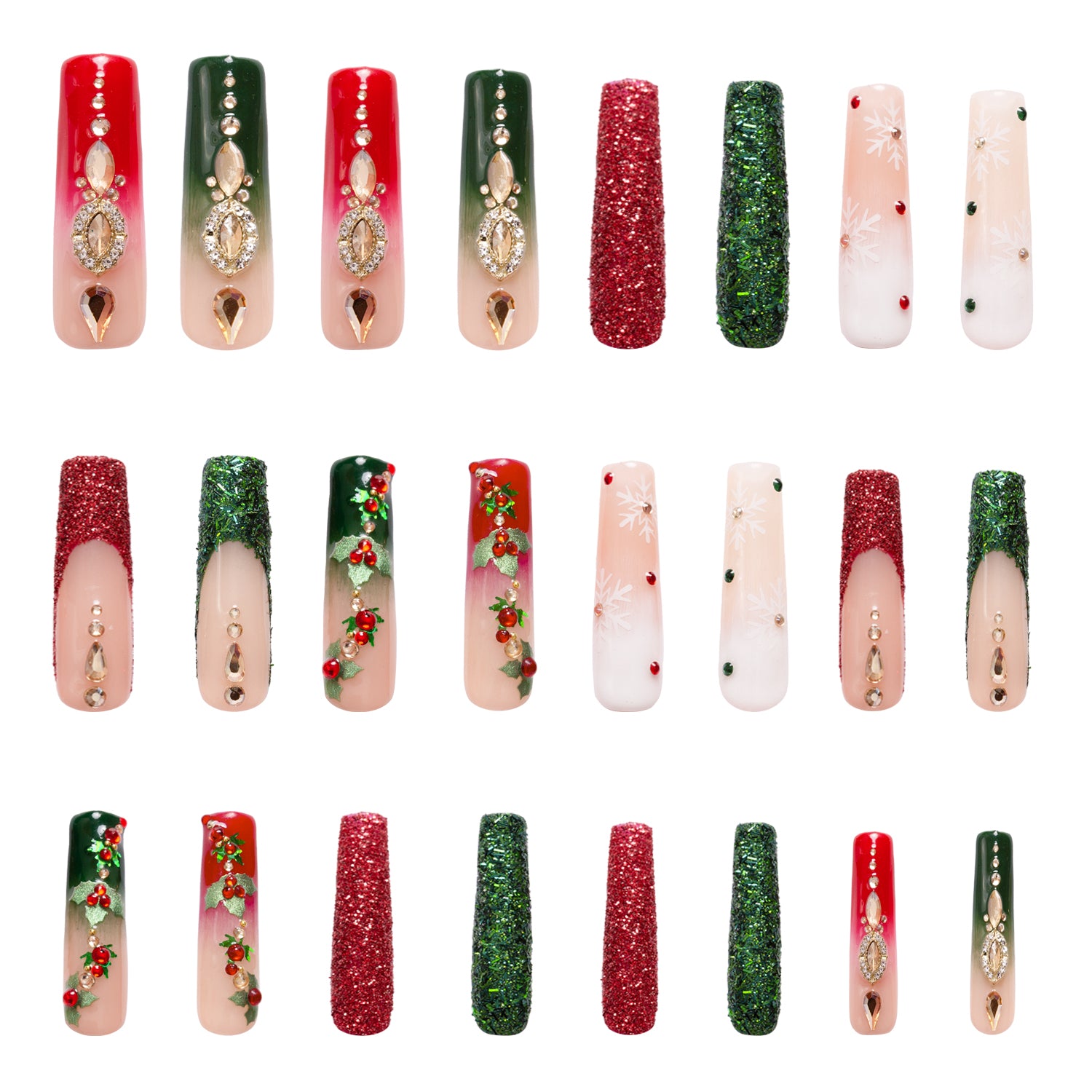 Twinkling Pines Handmade Nails 24pcs H351