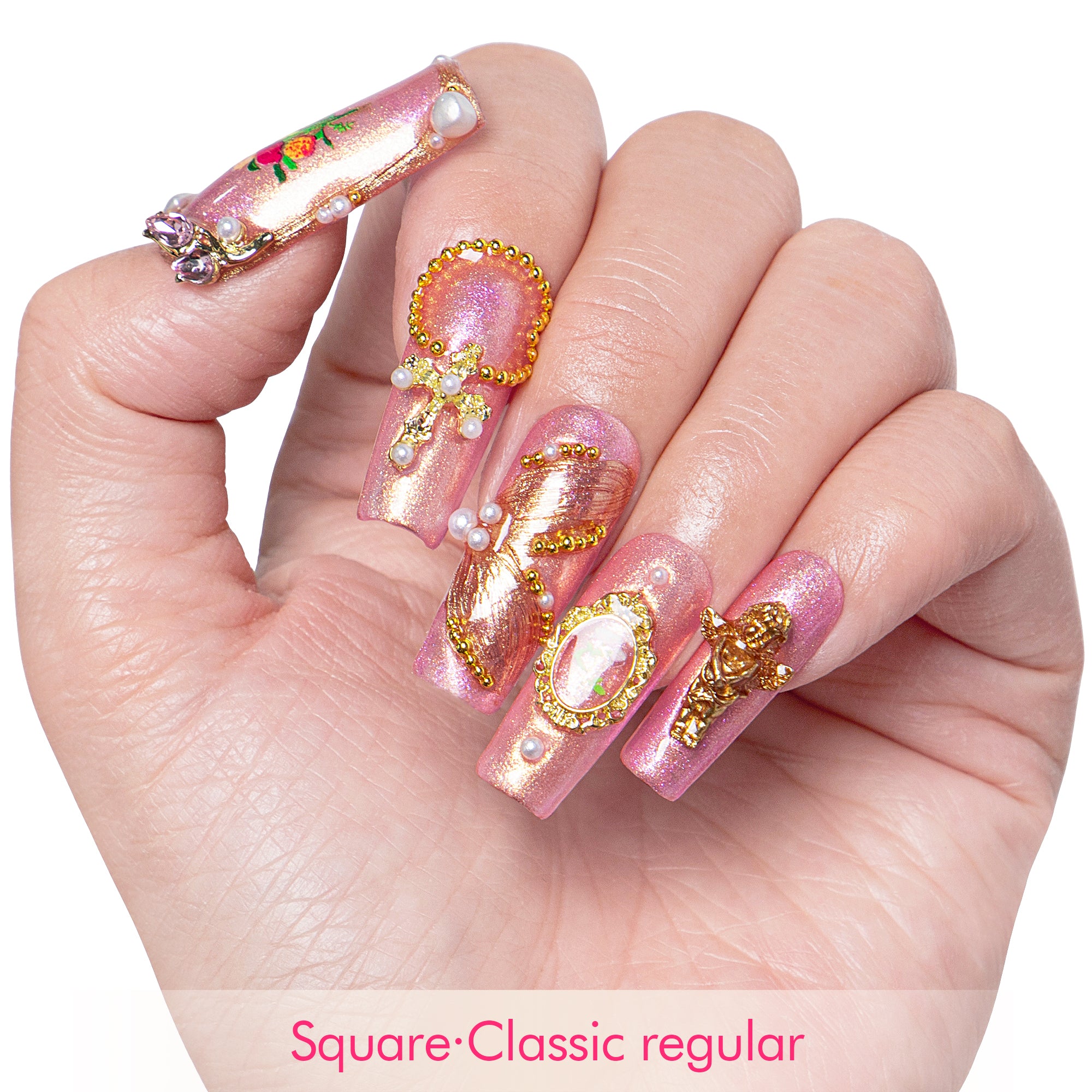 Vintage Rosé Handmade Nails H355