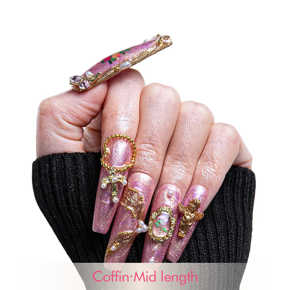 Vintage Rosé Handmade Nails H355