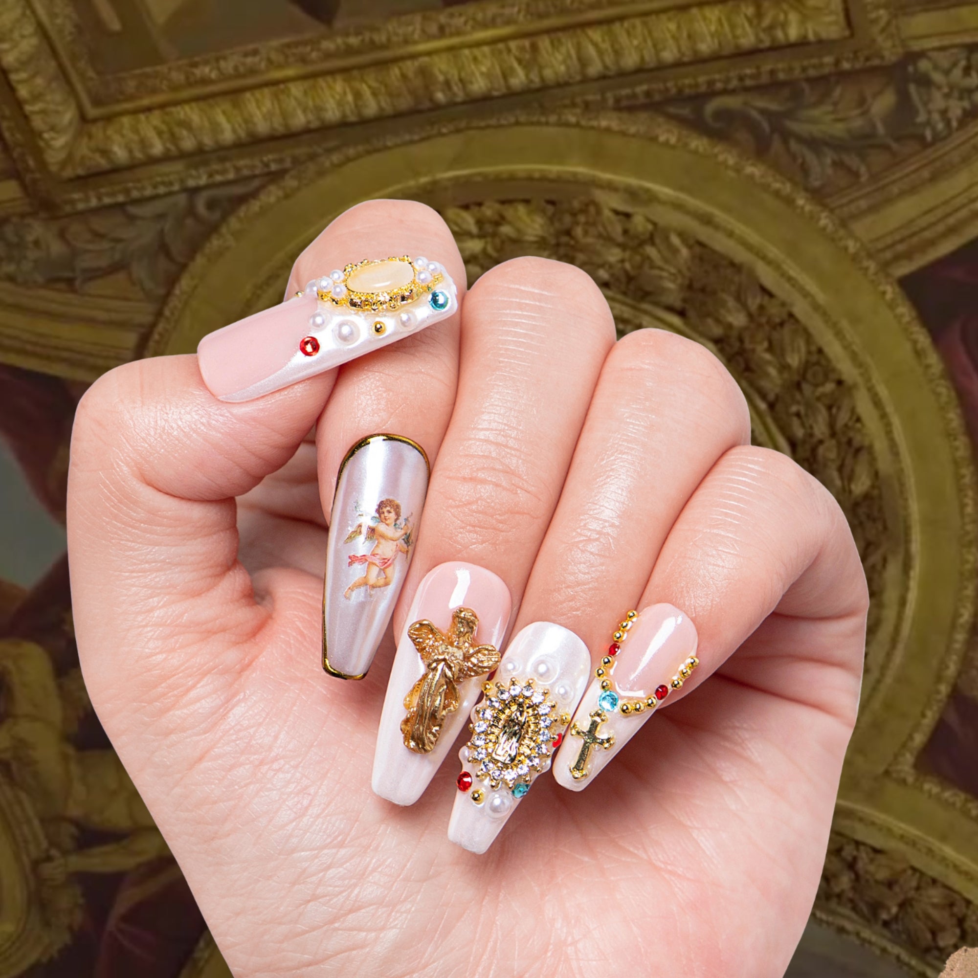 Celestial Splendor Handmade Nails H356