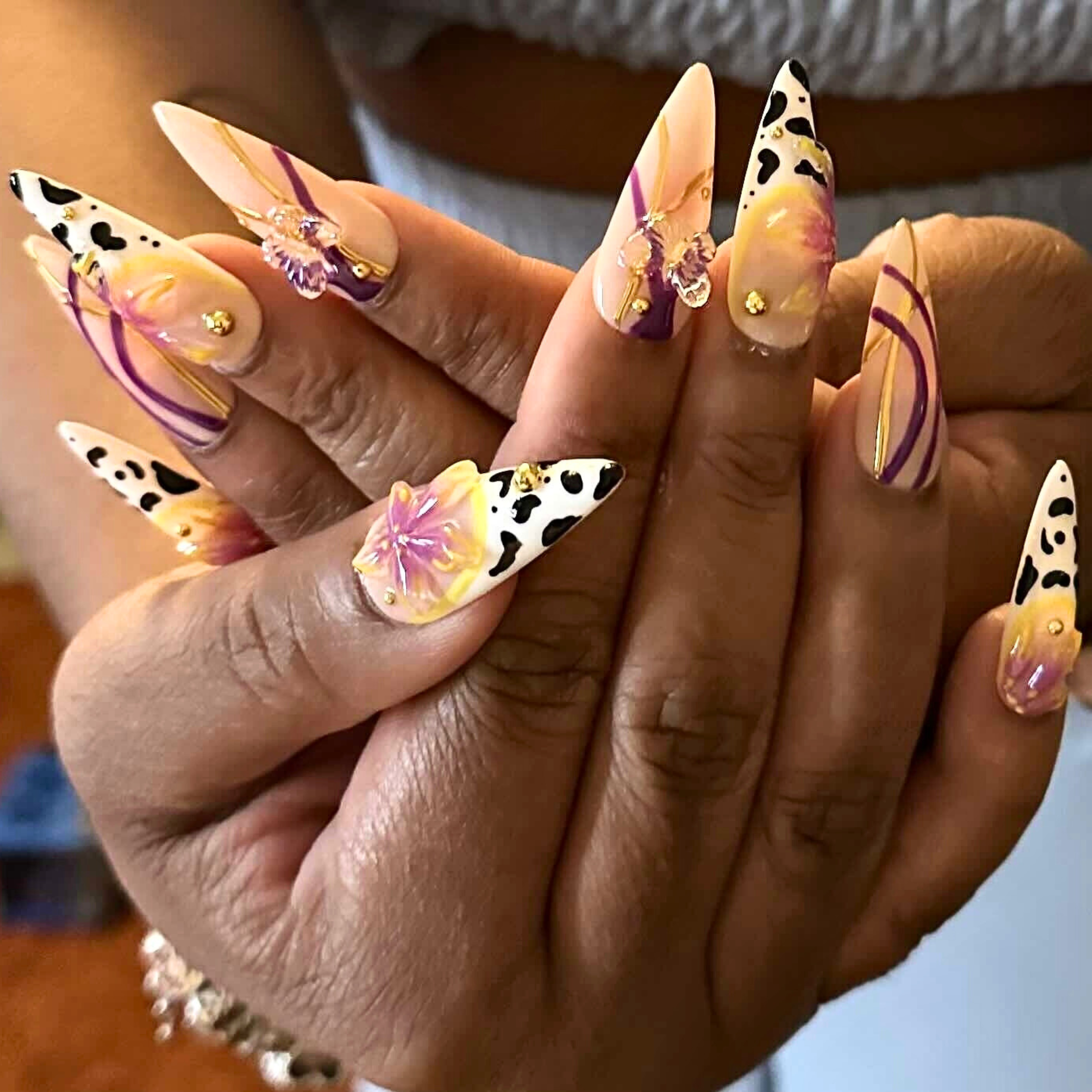 Flash Sale Wild Grace Handmade Stiletto Nails H361 RTS